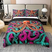 Vista 21 de Funda de edredón 100% algodón con vaca de las tierras altas floral, juego de ropa de cama de ganado toro tamaño completo, funda de edredón