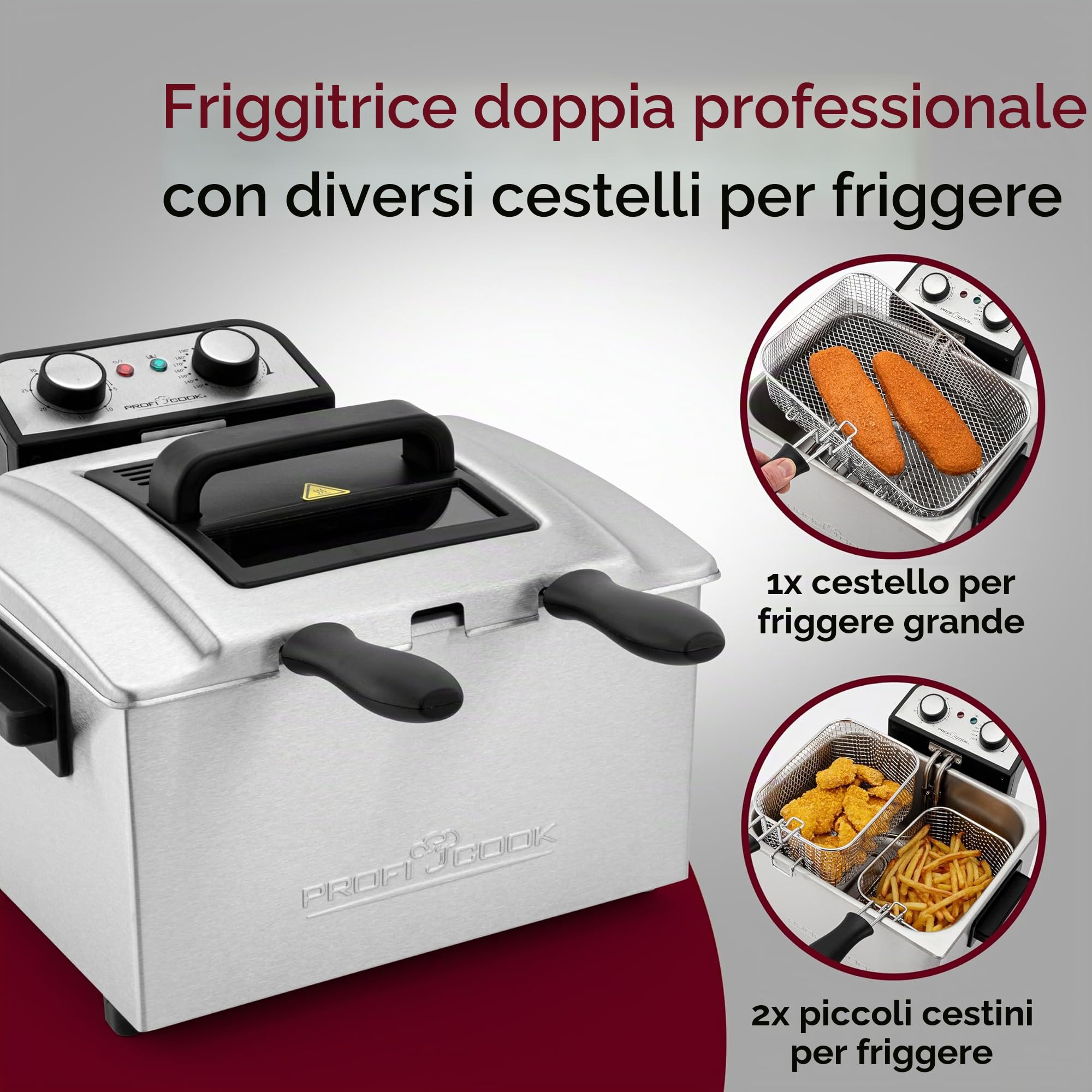 Proficook PC-FR 1038 Friggitrice, 5 L