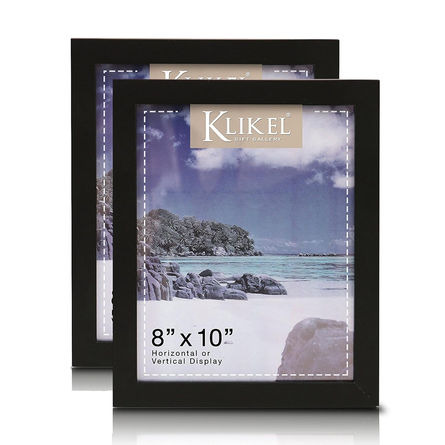 Klikel Black Picture Frame Set of 2 8x10 Black Wooden Photo Frame