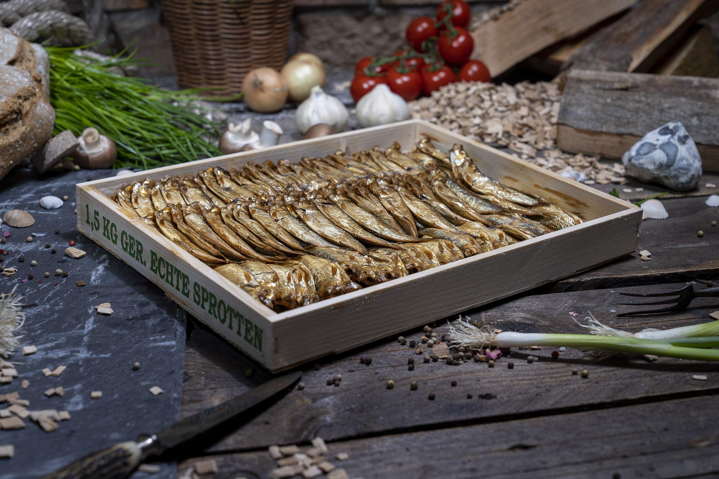 GreetFish Sprotten, über Buchenrauch geräuchert, Sprotten 500g