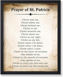 Poster Master Prayer of Saint Patrick Poster - Christ With Me Print - Motivational Quote Art - Inspiring Gift for Men, Women - Religious Christian Decor for Office, Bedroom - 8x10 UNFRAMED Wall Art