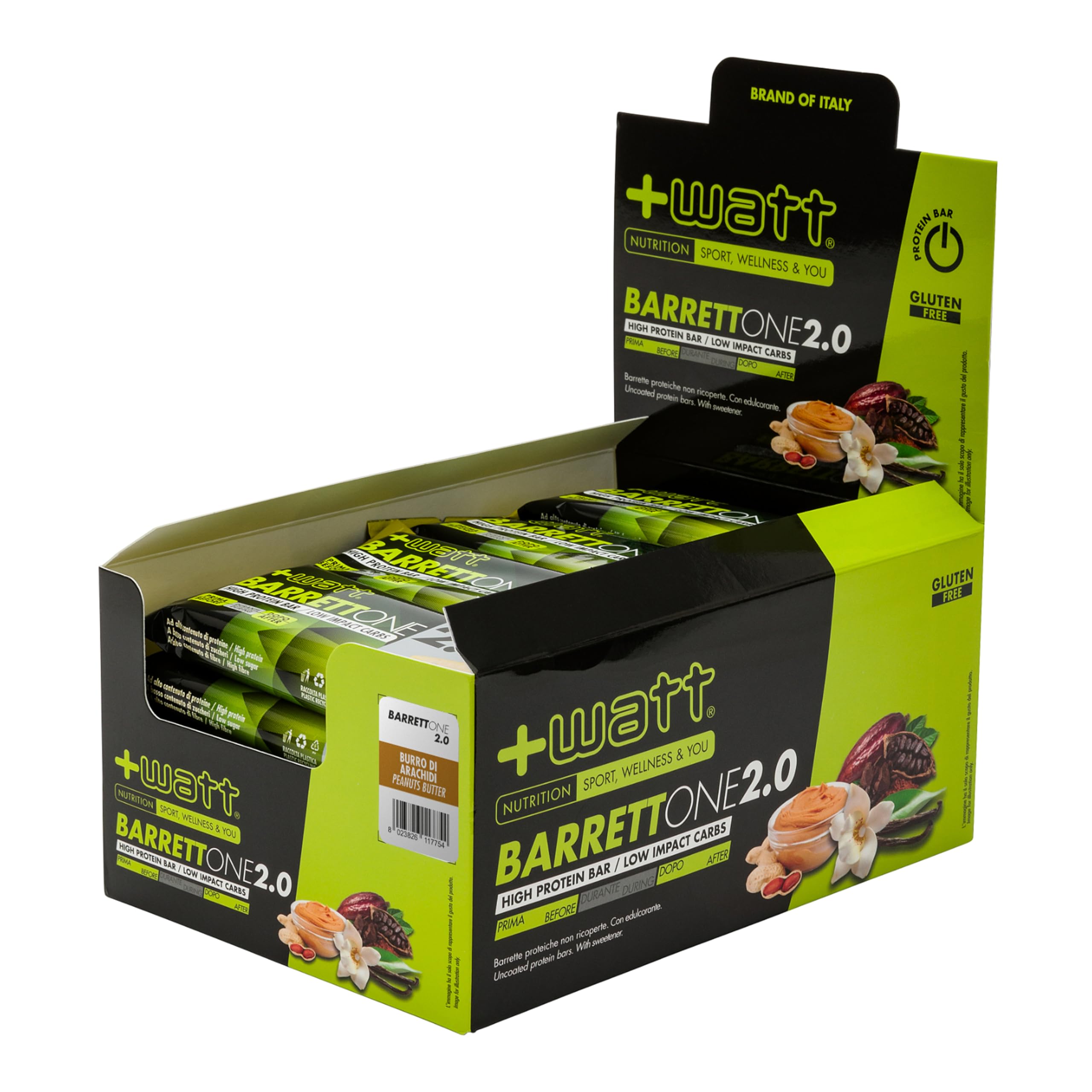 Barrettone 2.0 - Barretta Proteica per Supportare un'Alimentazione Low Sugar - Formato: BOX 70 g x 20 Barrette - Gusto: Burro di Arachidi