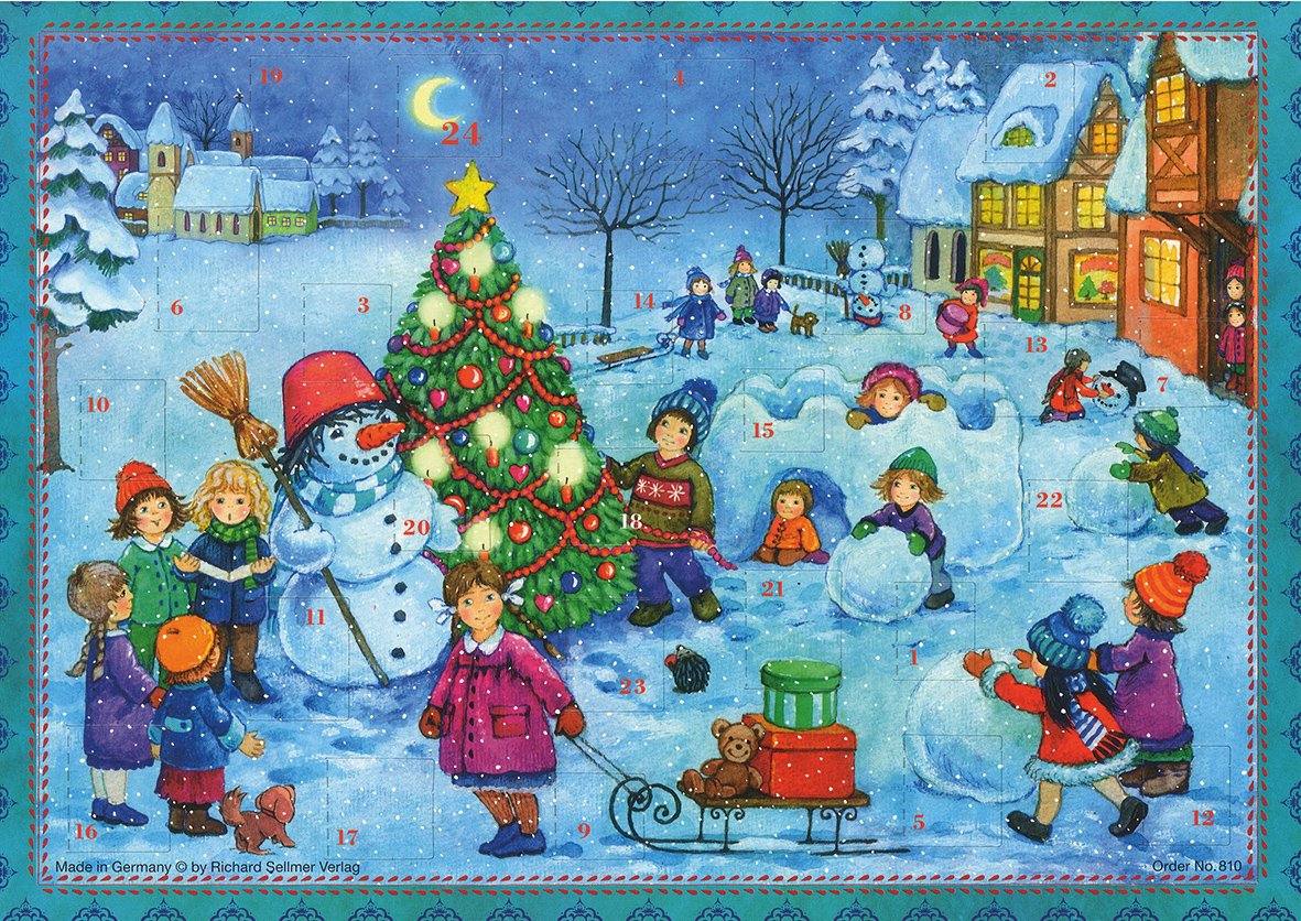 Richard Sellmer Advent Calendar "Let`s Build a Snowman": Papier-Adventskalender
