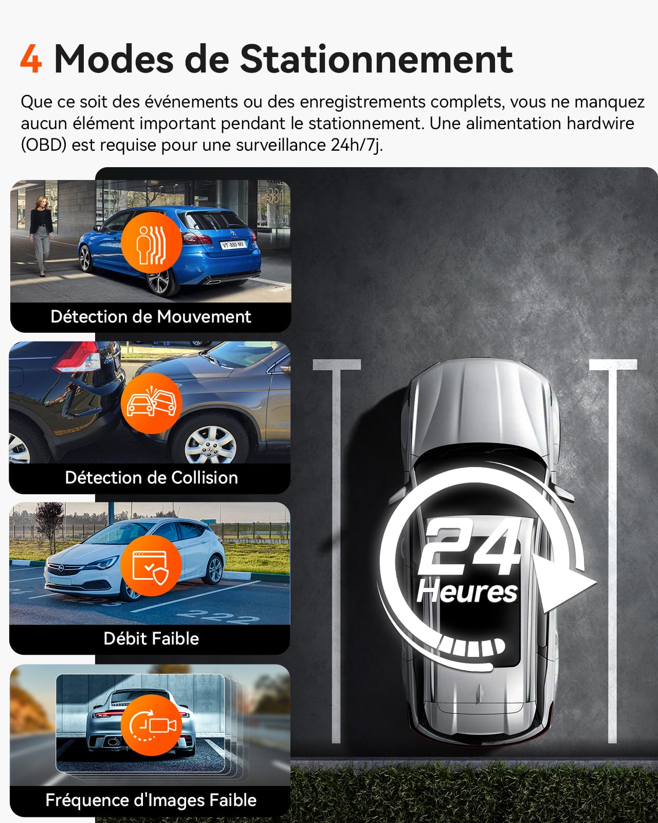 VANTRUE N2X 2.7K+1080P Dashcam Voiture Avant Intérieur, STARVIS 2 Double HDR Camera Embarquée Infrarouge, Support LTE, 5GHz WiFi GPS, APP & Commande Vocale Français, 24/7 Mode Parking, Max 512Go