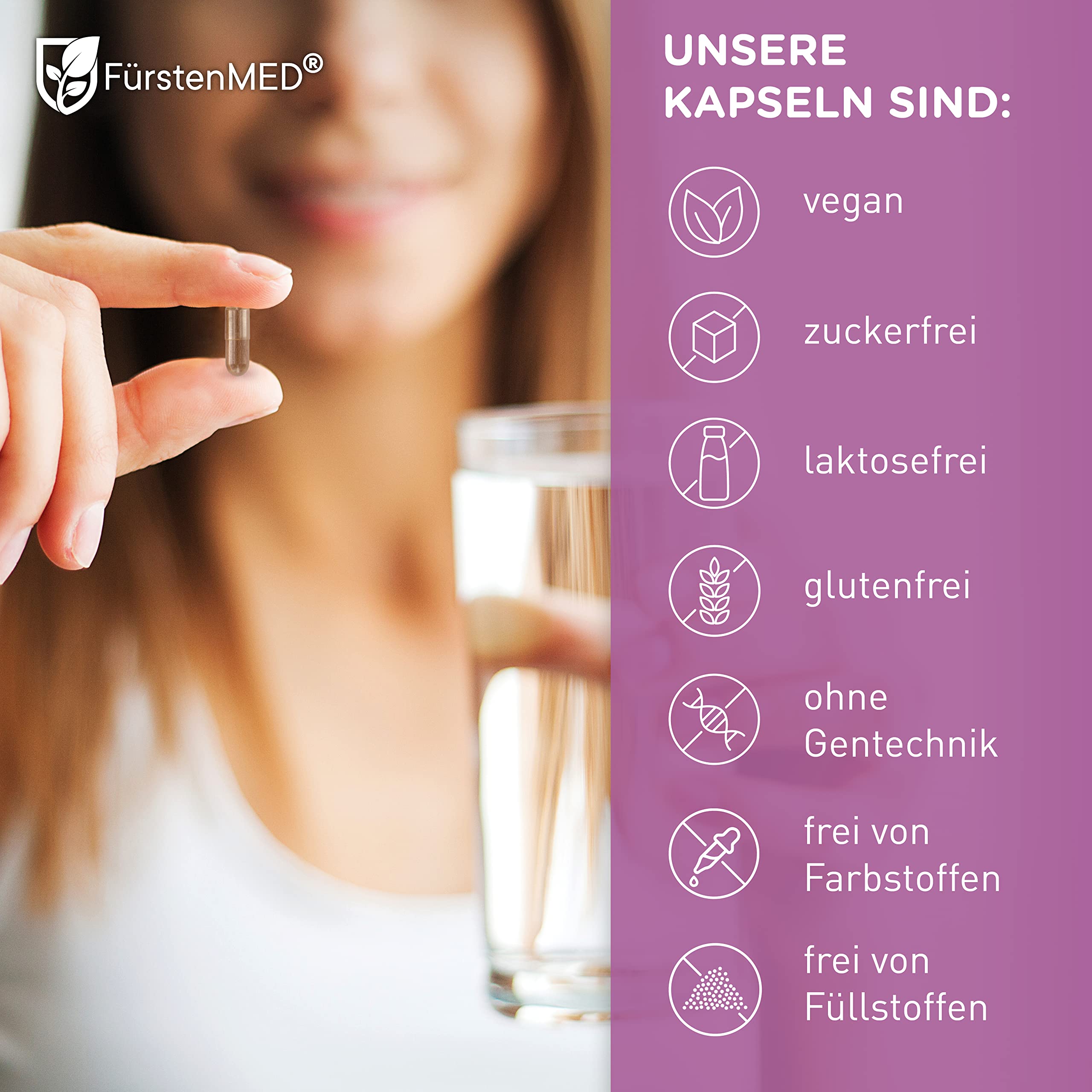 FürstenMED® Bindegewebe Komplex + Haut Kapseln mit 11 Wichtigen Inhaltsstoffen zur gezielten Unterstützung - 60 Vegane Kapseln, Laborgeprüft & Ohne unerwünschte Zusatzstoffe