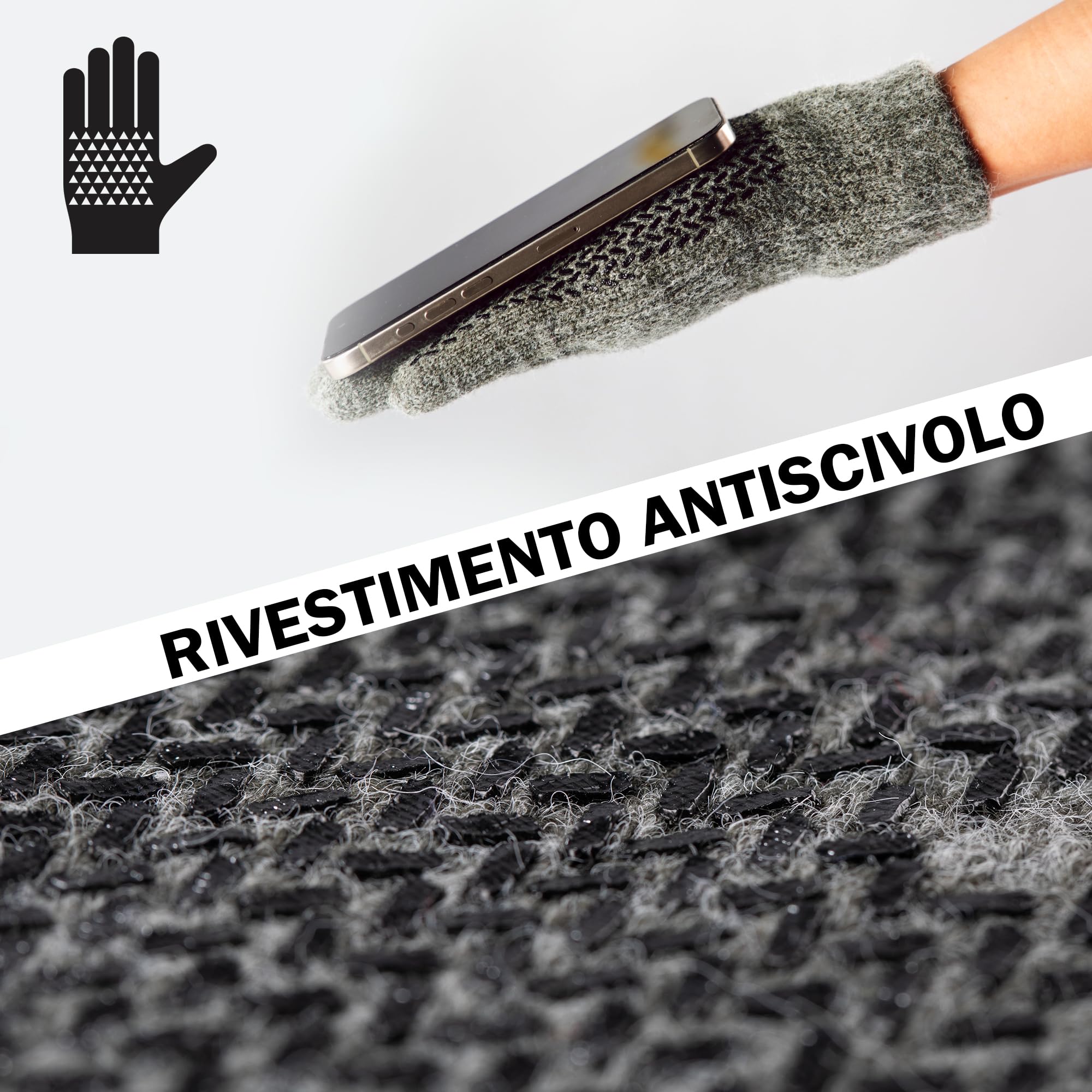 ineepor Guanti Invernali Uomo Donna Guanti Touch Screen Doppi Guanti In Lana Fodera In Pile Termici Antiscivolo Corsa Neve Guida Ciclismo Sportivi