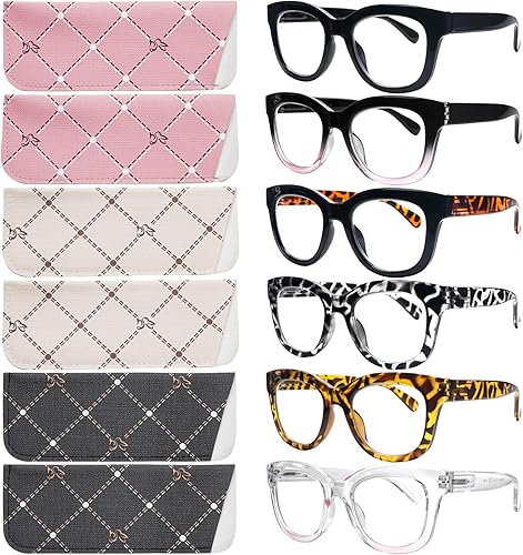 Miniatura 9 de MAEOWN Oprah Style - Gafas de lectura para mujer, bloqueo de luz azul, paquete de 6 lentes para lectura de computadora, lentes de calidad de moda