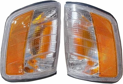 Lently Headlamp Turn Signal Corner Light Lamp For Benz E Class W124 E200 Saloon 500E 300E 1985 1986 1987 1988 1989 1990-1996 Headlight Assembly1 PairUS Type