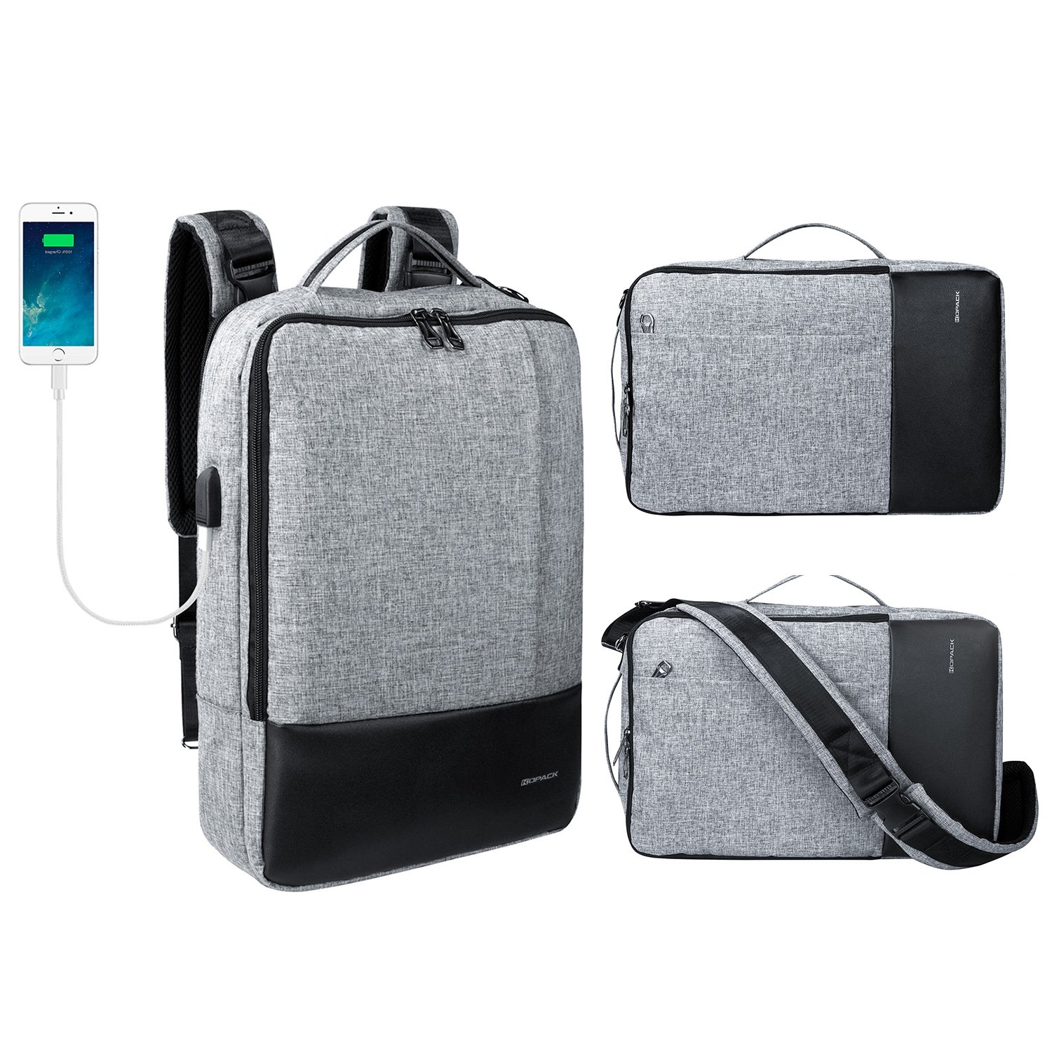 Charging Port Kopack Slim Business Laptop Backpack Review Kopack