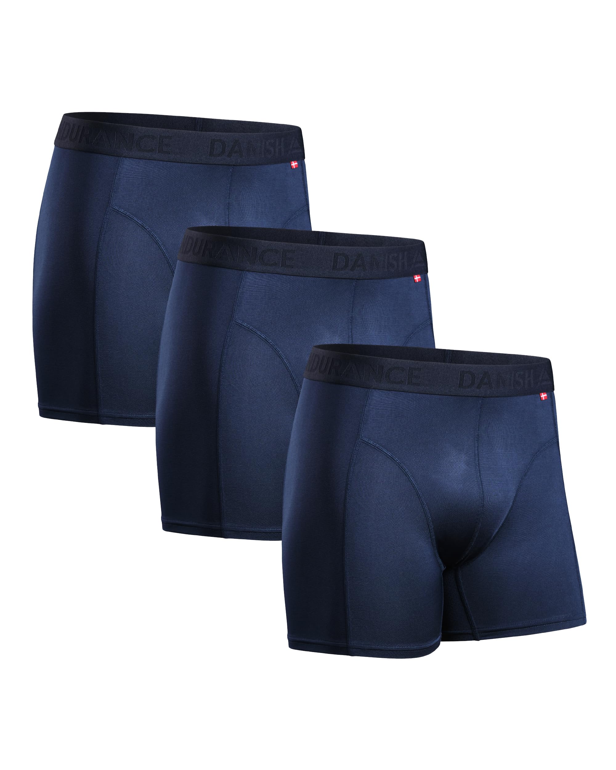 DANISH ENDURANCE Boxer Sportivi, in Microfibra, Elasticizzato, Intimo per Sport, da Uomo, 3 Paia