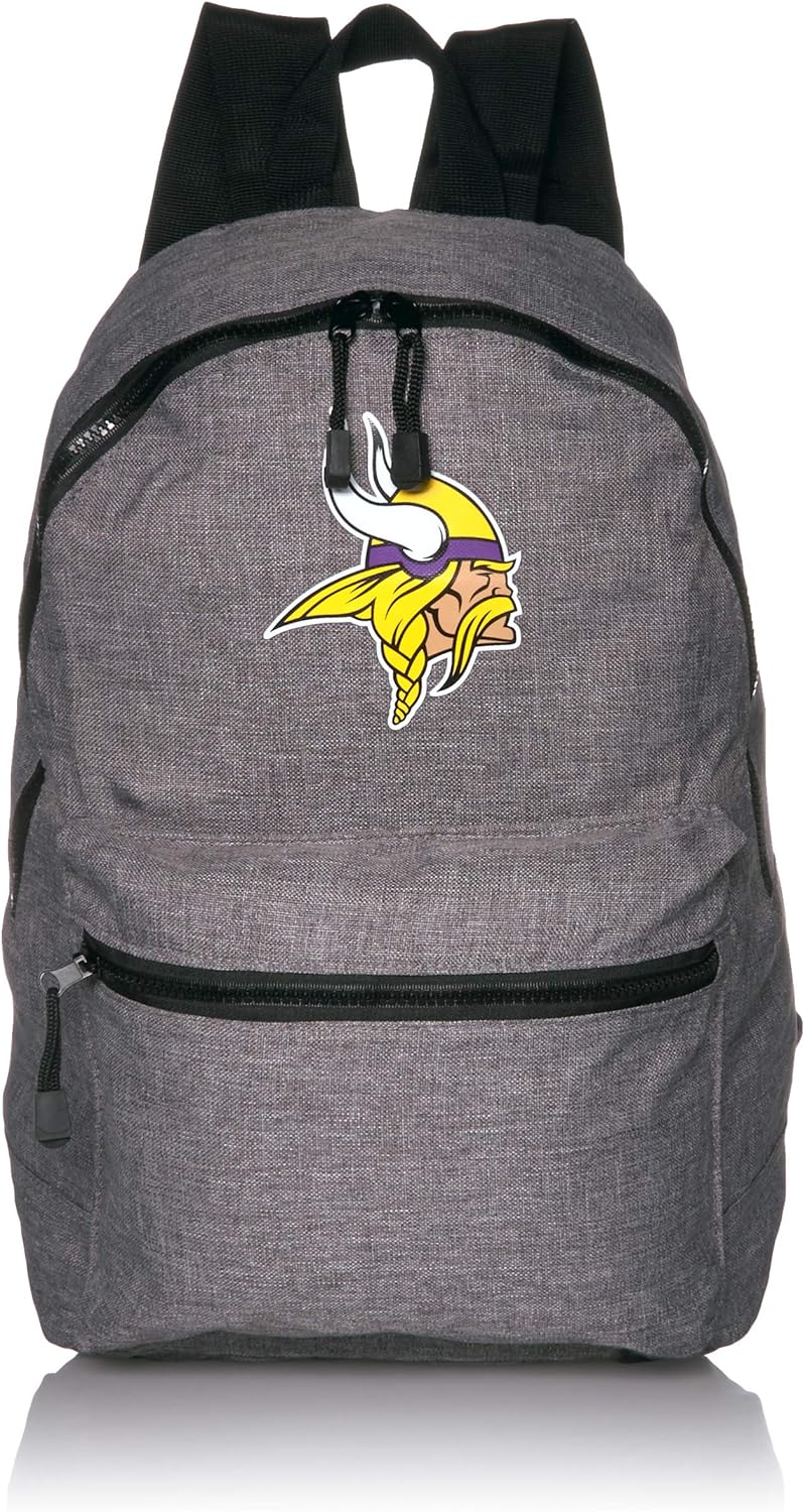 Officially Licensed NFL "Tandem" Packable Backpack, Grey, 18"