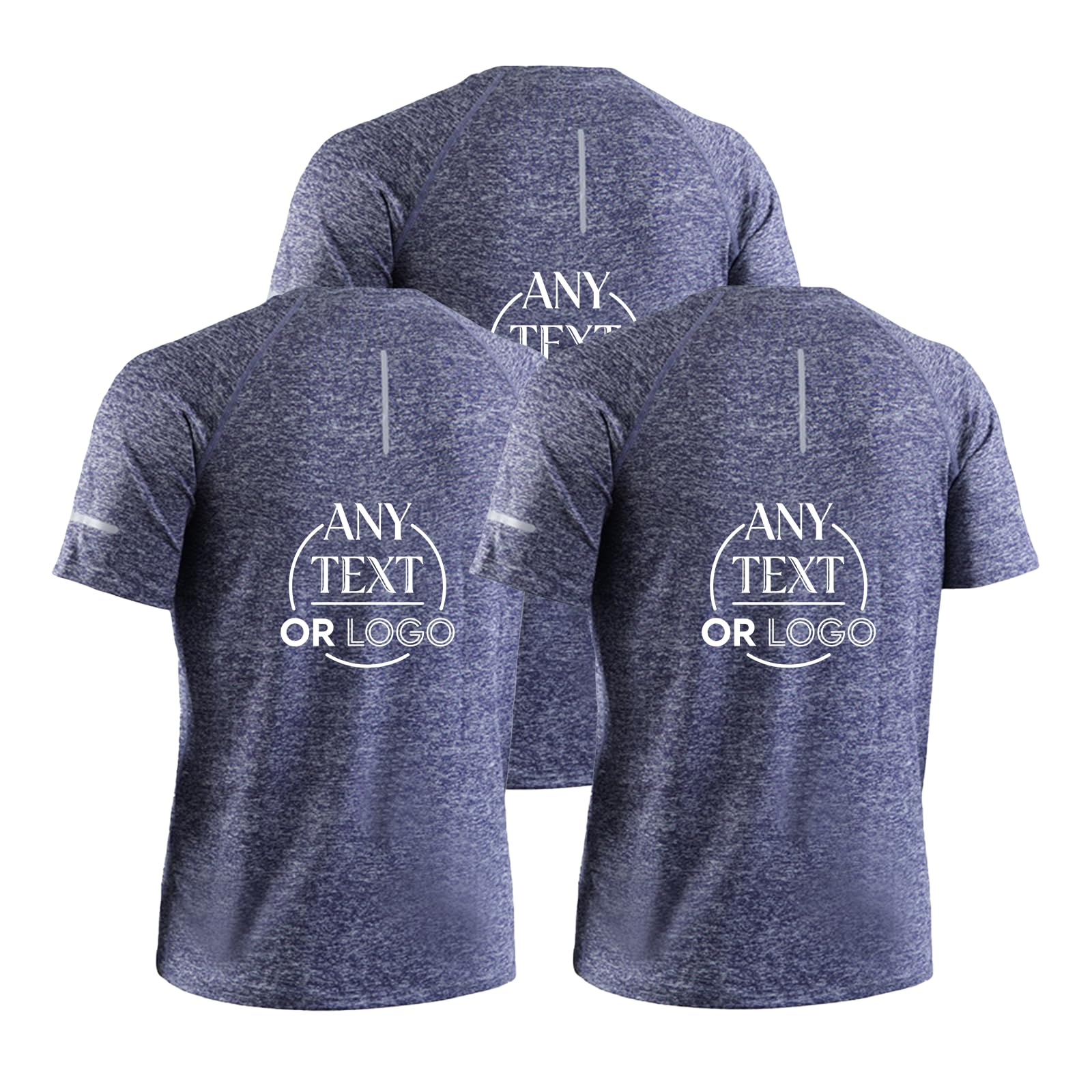 Camicie da palestra da uomo personalizzate, confezione da 3 magliette sportive a maniche corte con logo, traspiranti e ad asciugatura rapida