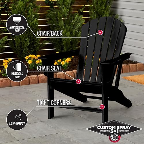 Miniatura 5 de Rust-Oleum 380397 - Pintura en aerosol 5 en 1 personalizada para prevención del óxido, 12 onzas, tinta negra brillante