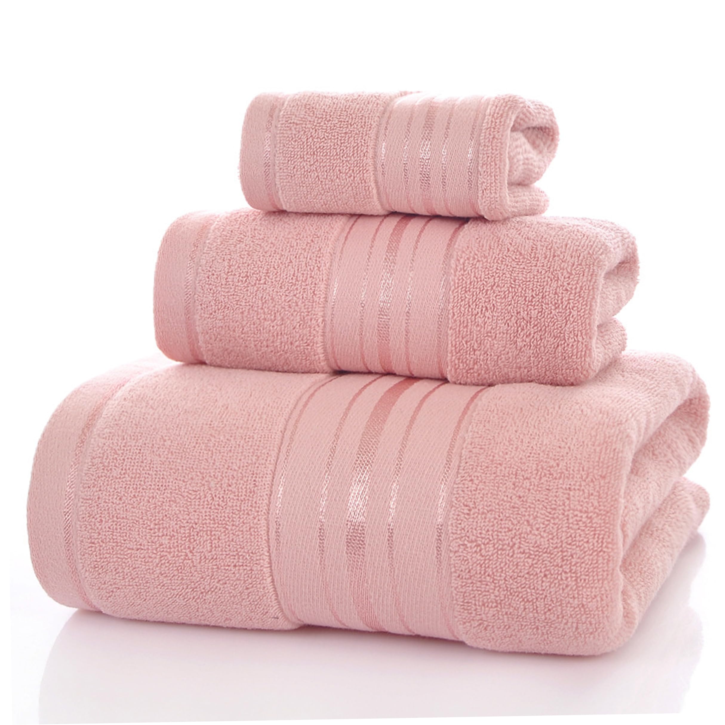 Juego de toallas de baño de algodón de 3 piezas con toallita y toalla de mano