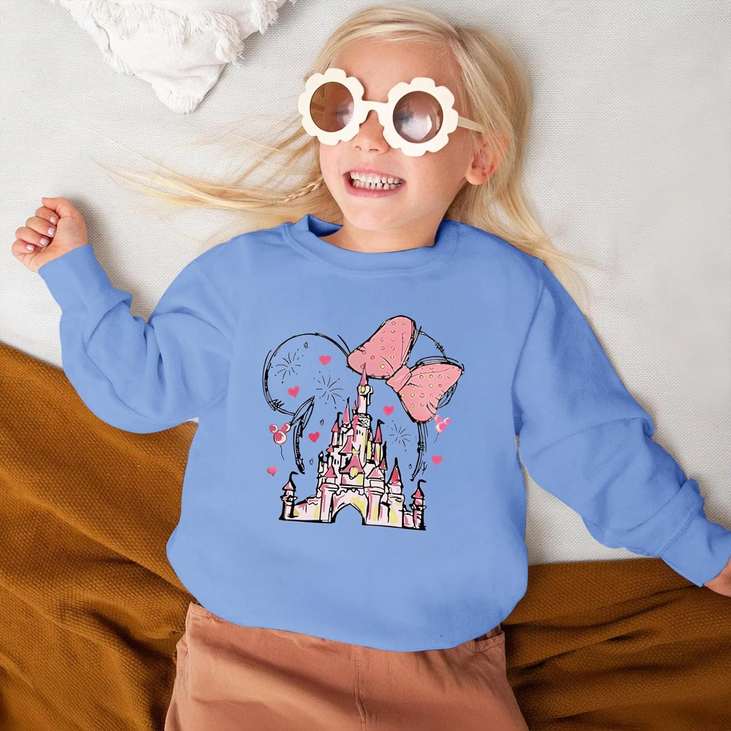 Magic Kingdom Sweatshirts for Girls Magical Castle Graphic Long Sleeve Shirt Kids Toddler Vacation Pullover Cute Top - Image 2