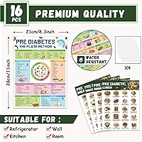 Vista 2 de Póster de lista de alimentos prediabéticos para diabéticos, tabla de alimentos, planificador de comidas de dieta, alta proteína de fibra, vitamina