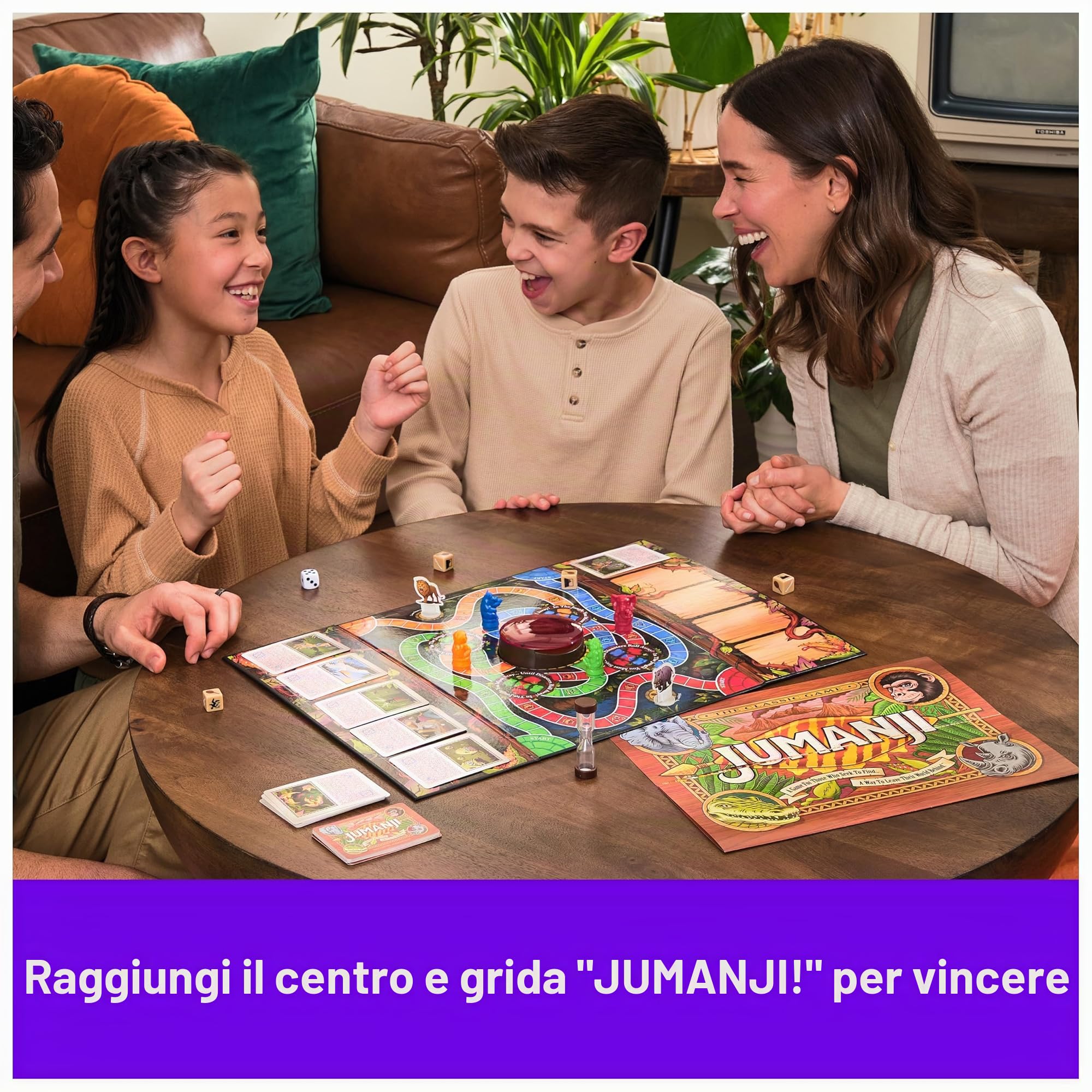 Jumanji Il gioco, nuova edizione del classico gioco da tavolo di avventura per famiglie e bambini dagli 8 anni in su
