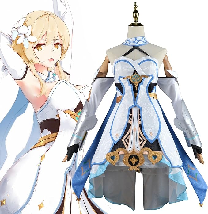 Amazon.com: Lumine Cosplay Clothes Game Genshin Impact JK Uniform ...