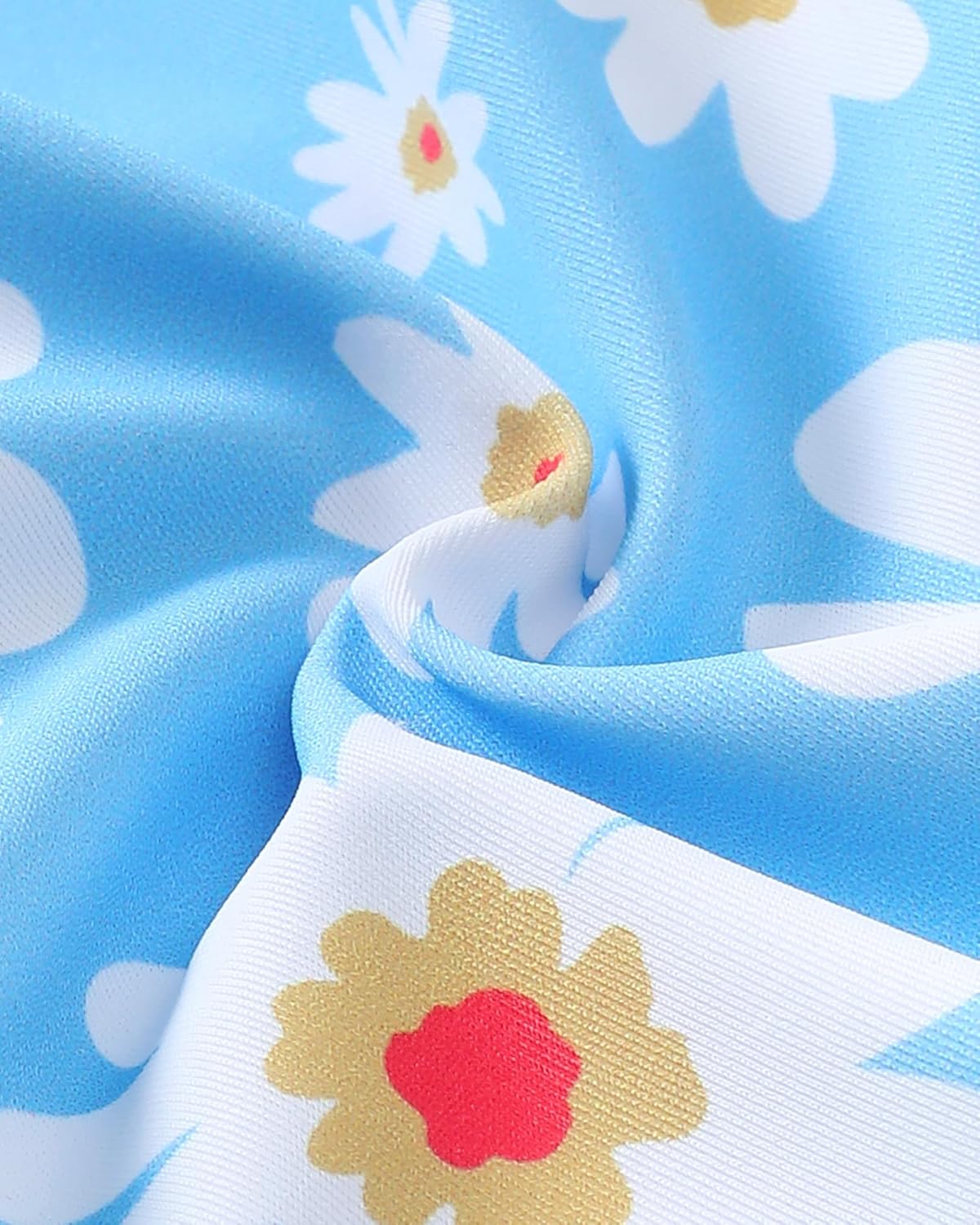 Kucnuzki Baby Girl Swimsuit Newborn One Piece Bathing Suit Bow Tie Bikini Tankini Infant Swimwear with Hat - Image 5