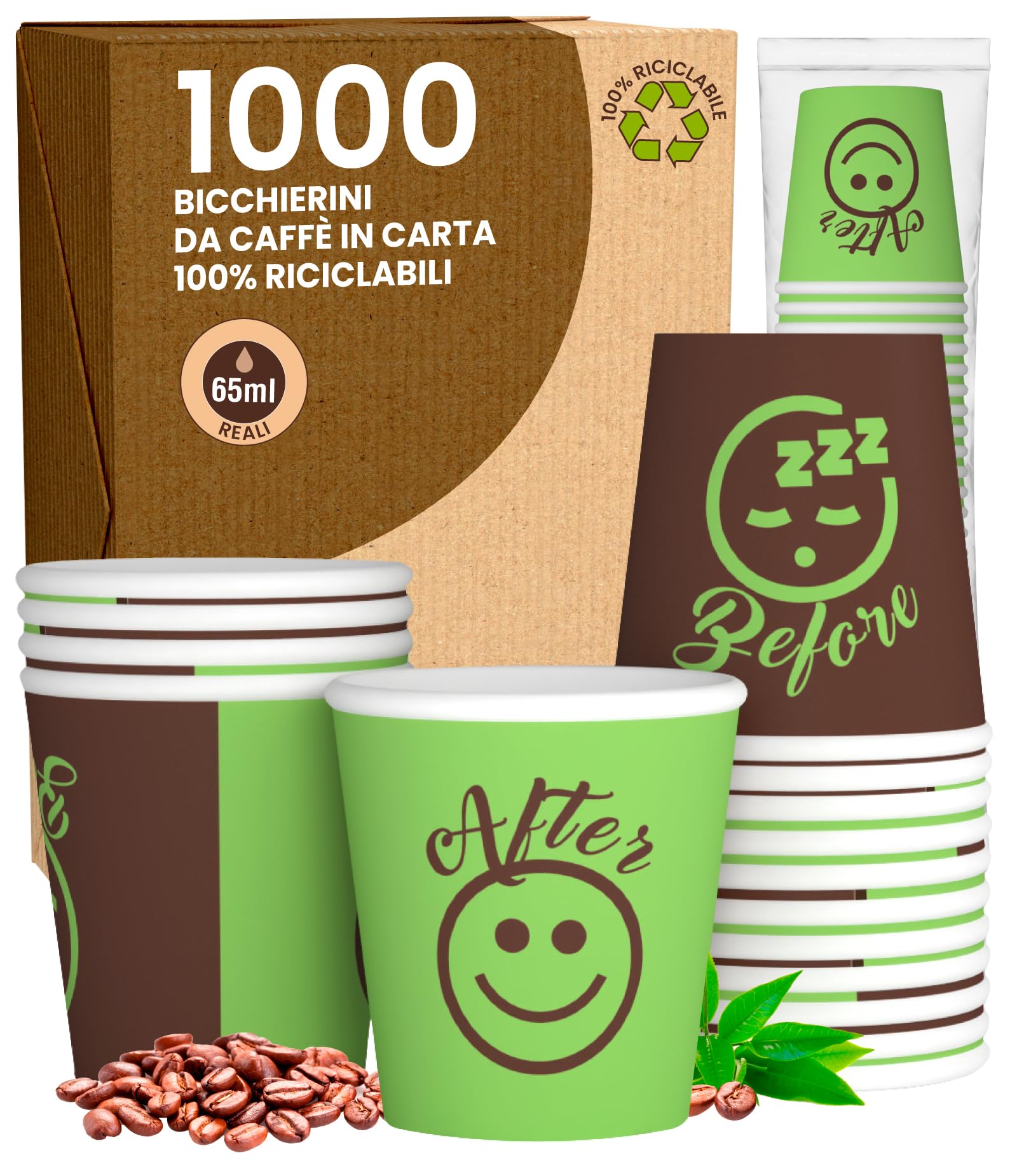 Tazzine Caffè Monouso 1000 Bicchierini Caffè In Carta Bio - 75ml, Colorati E Eco-Friendly! Prodotti Eco-friendly - Foto 12