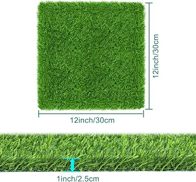 6 Pack Chicken Nesting Box Pads - Washable Artificial Grass Nesting Pads - Chicken Nesting Pads for Chicken Coop and Pet Garden Lawn Indoor Outdoor 12121