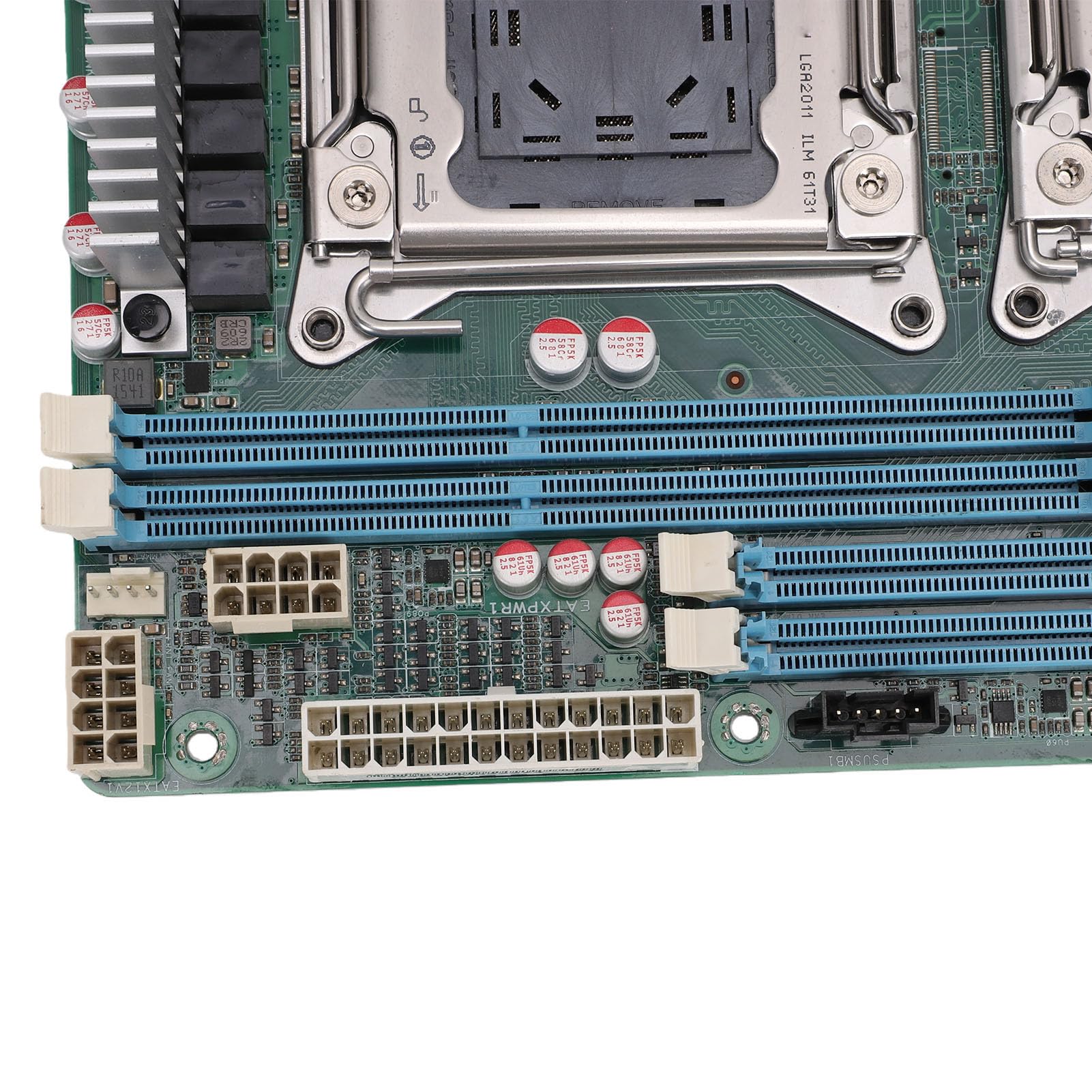Placa Base para Estación de Trabajo, Placa Base ATX de Doble Zócalo LGA 2011 Compatible con CPU E5-2600 V1/V2, 8 Ranuras DDR3 de hasta 256 GB, 7 Ranuras PCIe para Entrenamiento