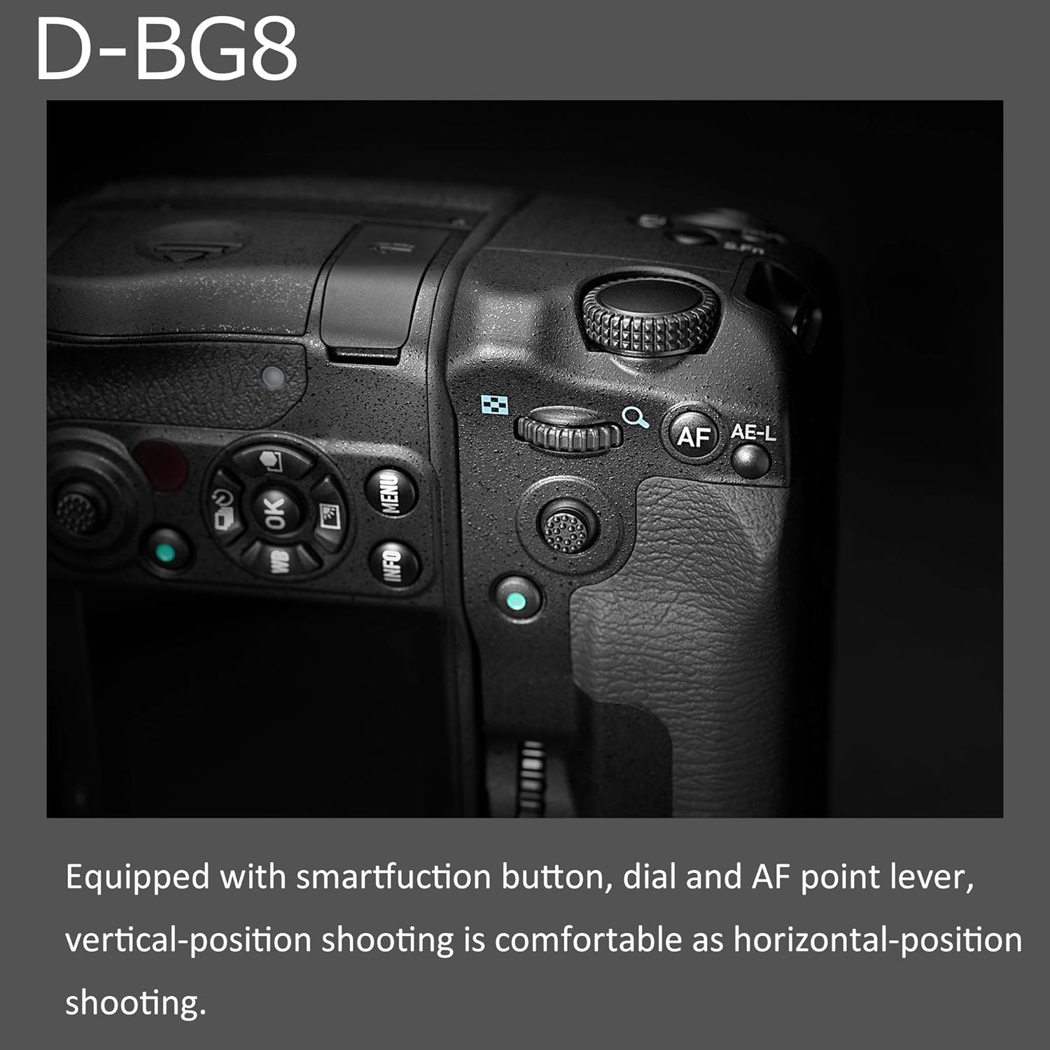 PENTAX Battery Grip D-BG8 Black for Pentax K-3 III Flagship DSLR Dust-Proof and Weather Resistant Construction with Capacity to Hold Additional D-LI90 Battery (37048)