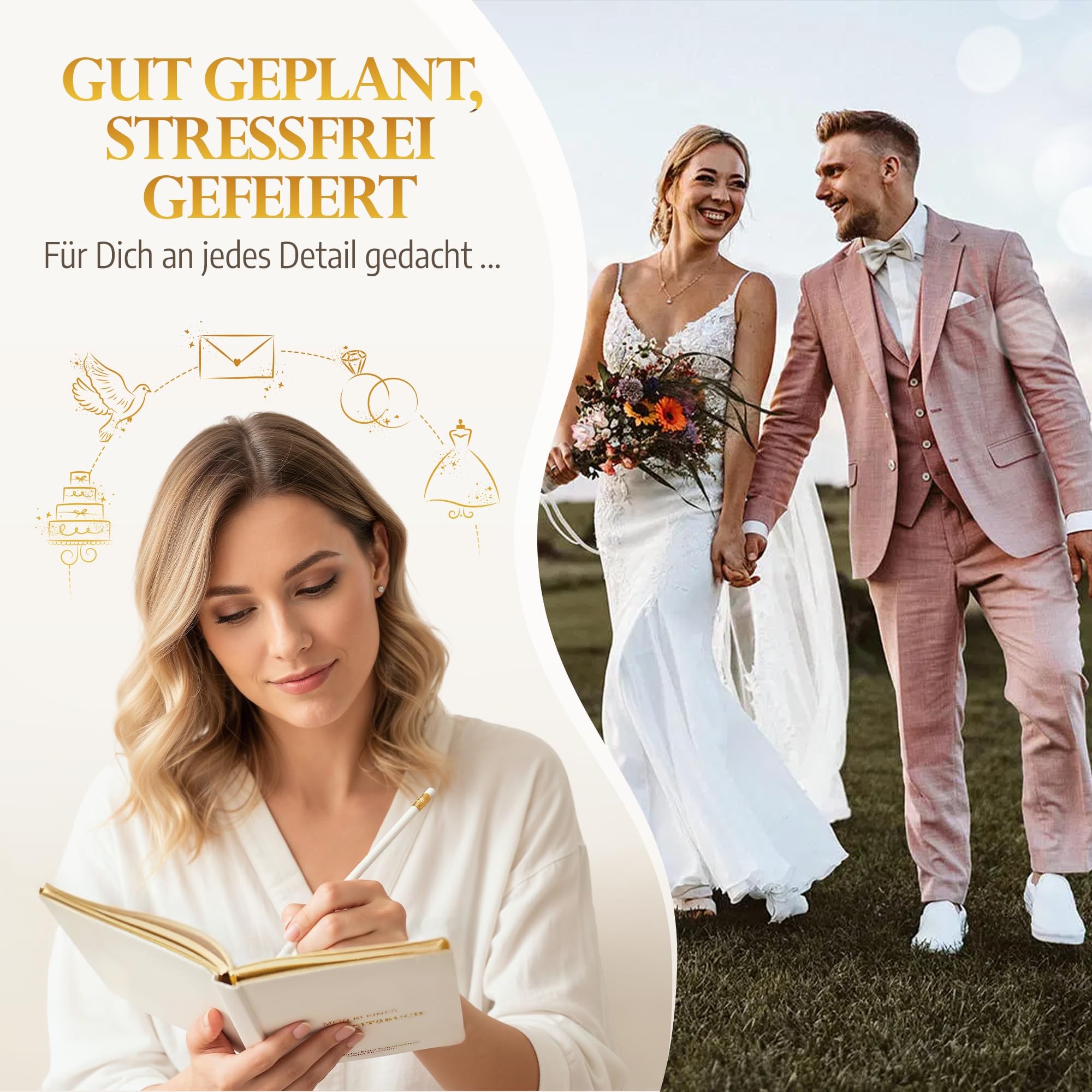 Il mio piccolo libro di nozze – Wedding Planner – Libro di nozze – Regalo di fidanzamento – Planner di nozze tedesco come regalo per il fidanzamento – Libro di matrimonio per il tuo matrimonio da