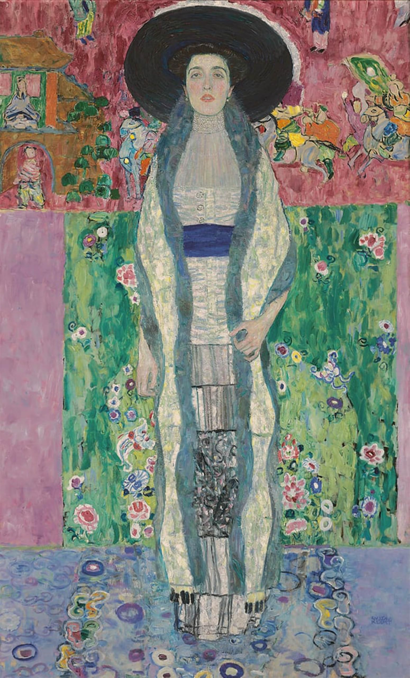 SERENDIPITP Vintage Wall Art Canvas Nordic Poster Canvas Print Picture Portrait of Adele Bloch Ii by Gustav Klimt Wall Art Poster for Home Decor 60x90cm