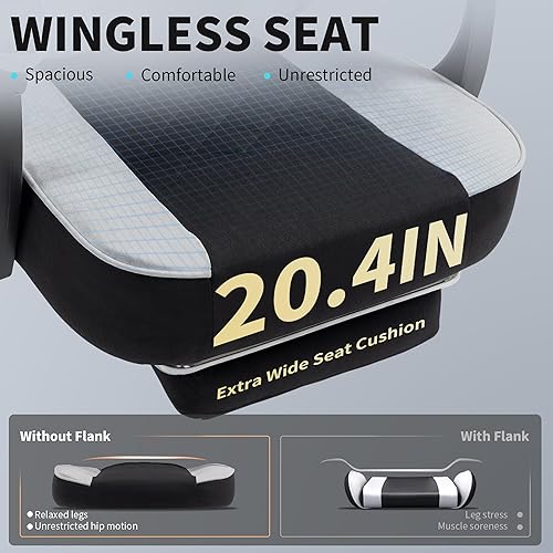 Miniatura 6 de Silla de juegos con reposapiés para adultos, sillas ergonómicas para juegos con reposapiés, silla de juegos grande y alta, sillas reclinables de