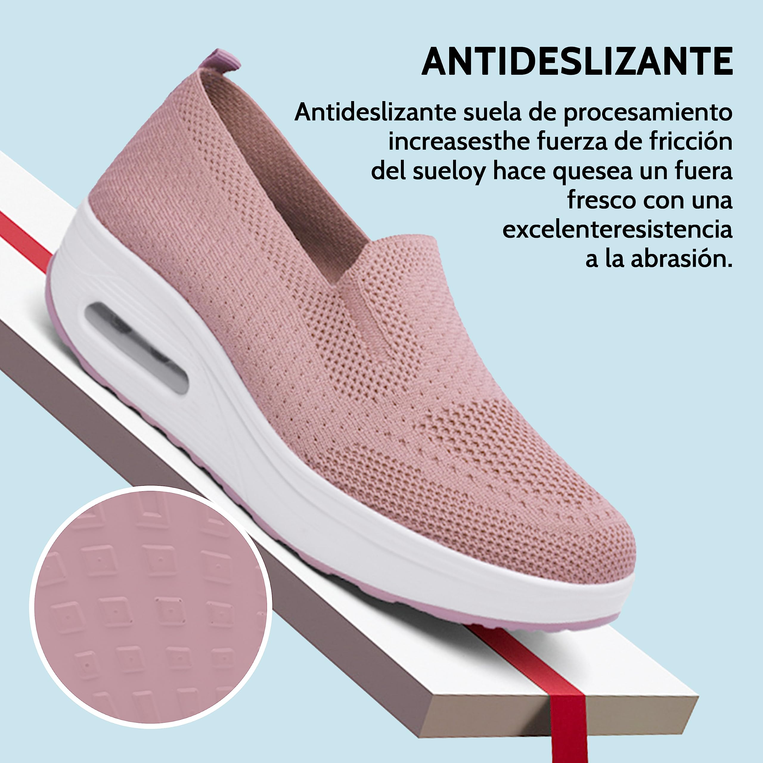 Zapatillas De Deporte Zapatos Respirado Ligero Malla Talla 35-42 Mujeres Deporte Running Zapatillas Sacudir Casual Zapatos Height-Increasing Sneaker