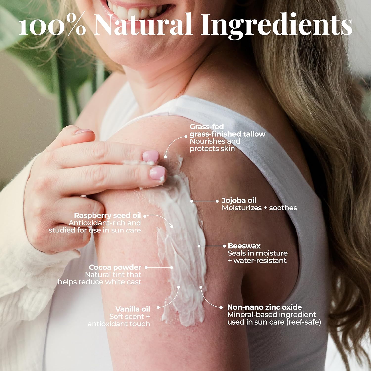 Amallow - Tallow Sun Balm with Zinc Oxide - Tinted Mineral Sun Balm with Cocoa Powder - Natural, Non-Nano Zinc Oxide, Organic Oils - No White Cast - Handcrafted in the USA - 4 oz - Image 4