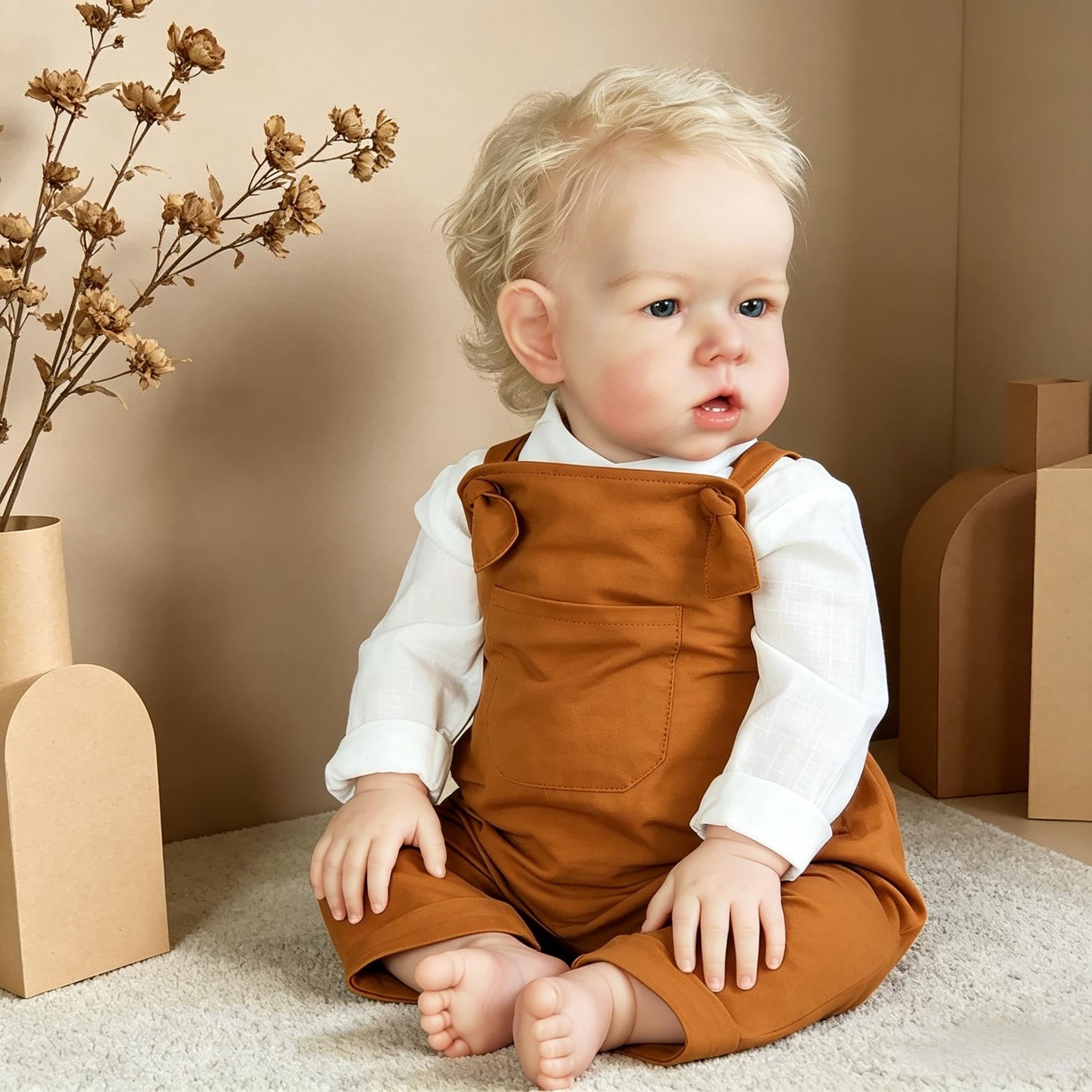 RXDOLL Reborn Baby Dolls winylowa lalka na całe ciało, 50 cm, realistyczna lalka Reborn dla maluchów, ręcznie wykonana, w pełni silikonowa, realistyczna lalka dla noworodków, z akcesoriami dla dzieci