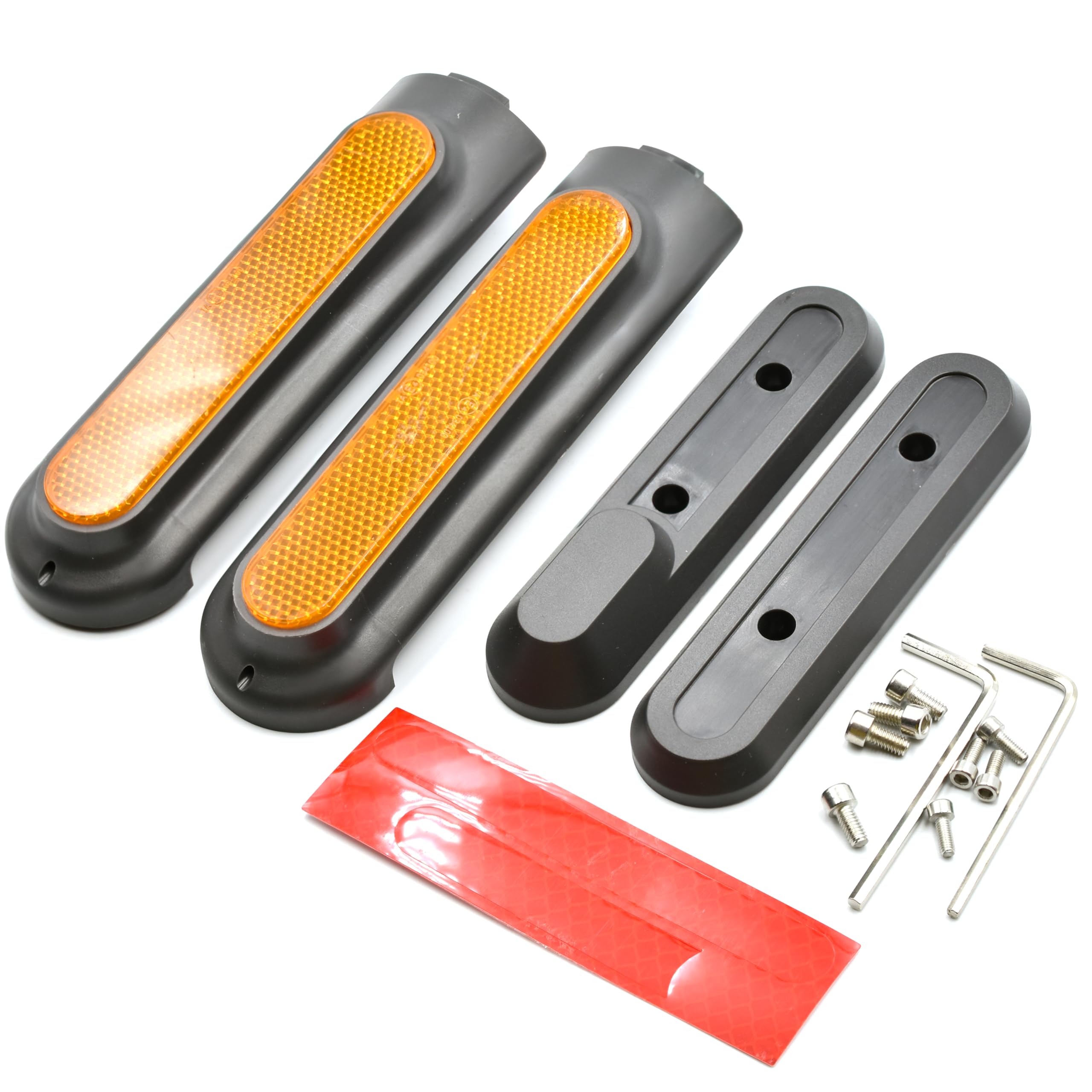 myBESTscooter - Cubiertas de Ruedas Laterales Delanteras y traseras con Pegatinas Reflectantes para Patinete eléctrico Xiaomi Pro 4