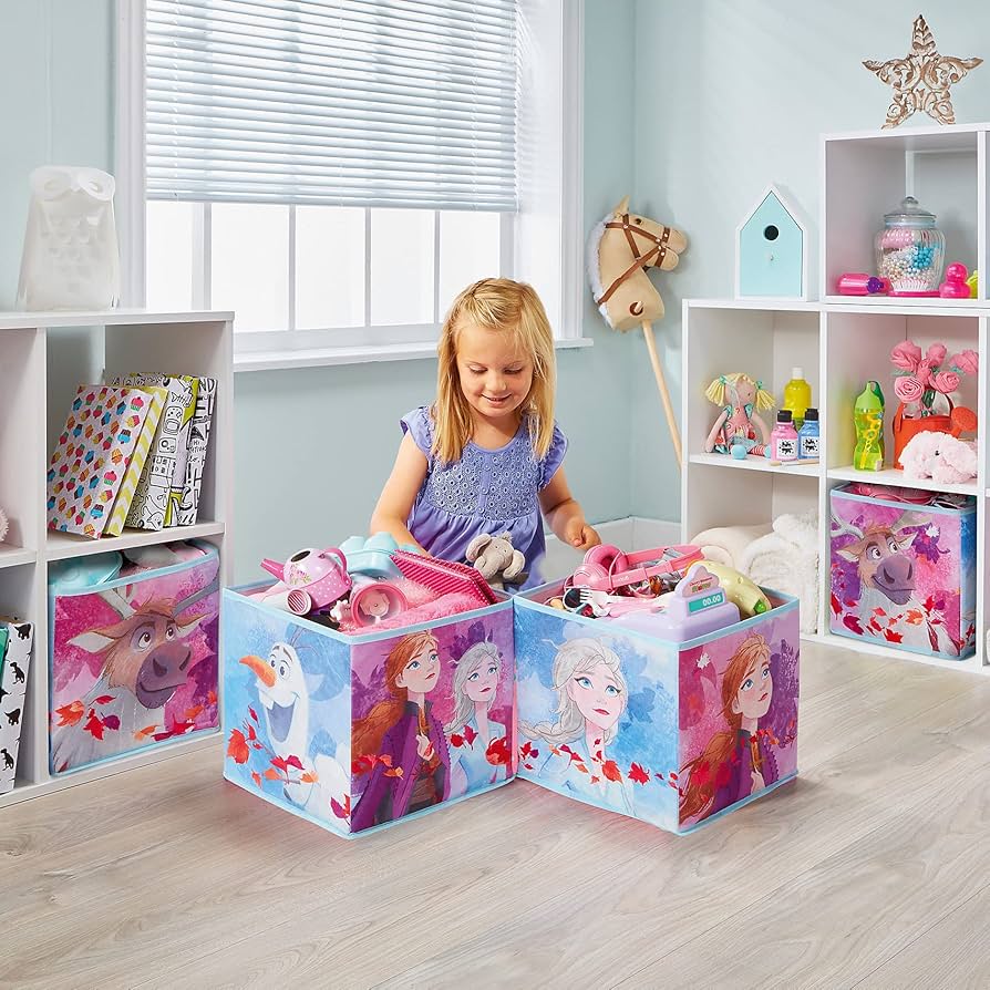 小物入れ Disney Frozen Disney Frozen Kids Cube Toy Storage Boxes : Amazon.co.uk