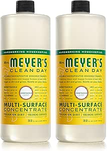 MRS. MEYER&#39;S CLEAN DAY Multi-Surface Cleaner Concentrate, Use to Clean Floors, Tile, Counters, Honeysuckle, 32 Fl. Oz - Pack of 2