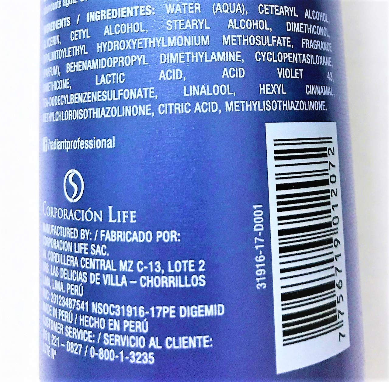 Radiant Professional Silver Mask-Salt & Parabens Free 300 ml/10.14 fl.oz (Silver Mask)