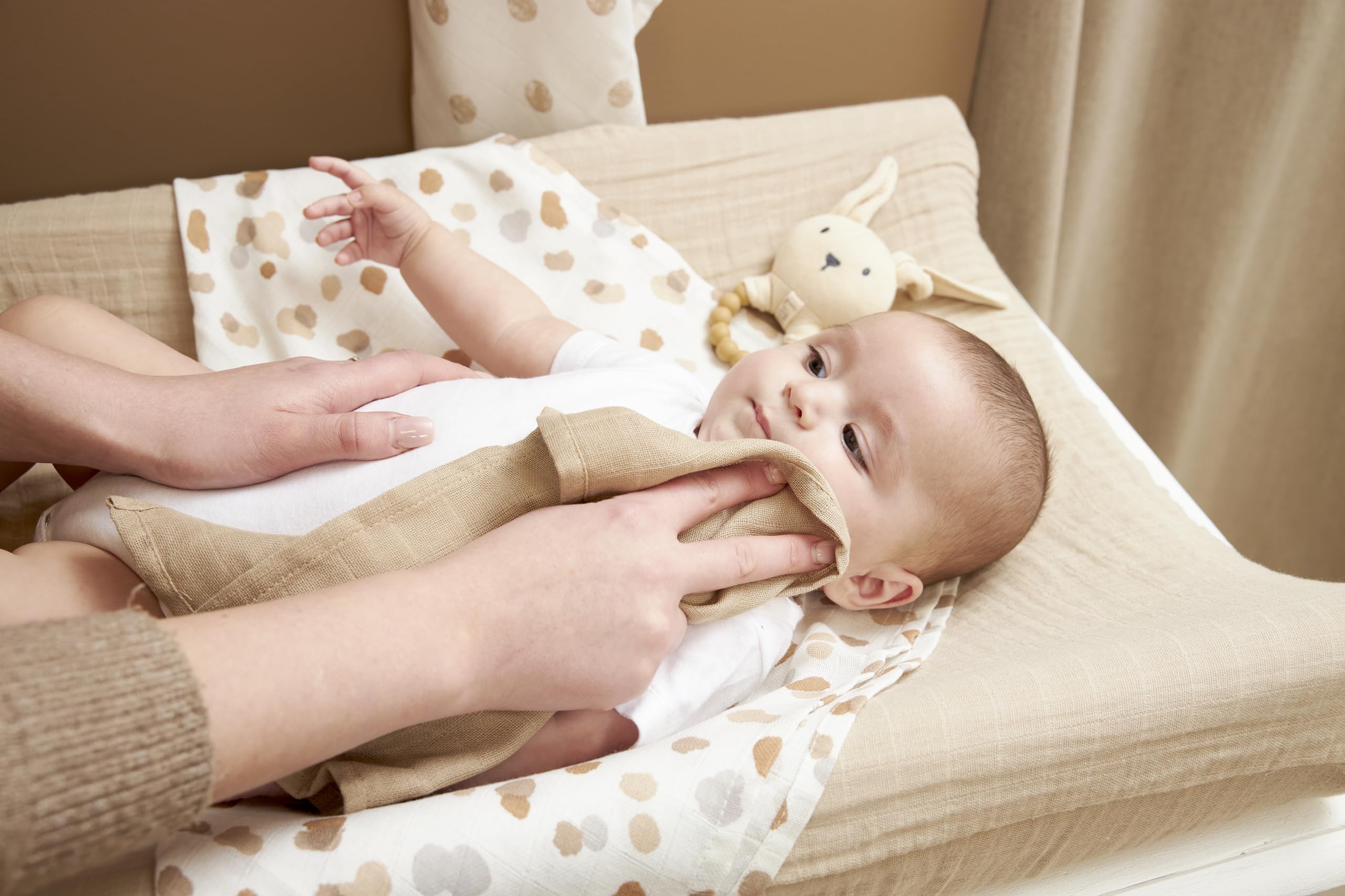 MEYCO Baby Lingettes à cracher 100% Coton 3 pièces Sable