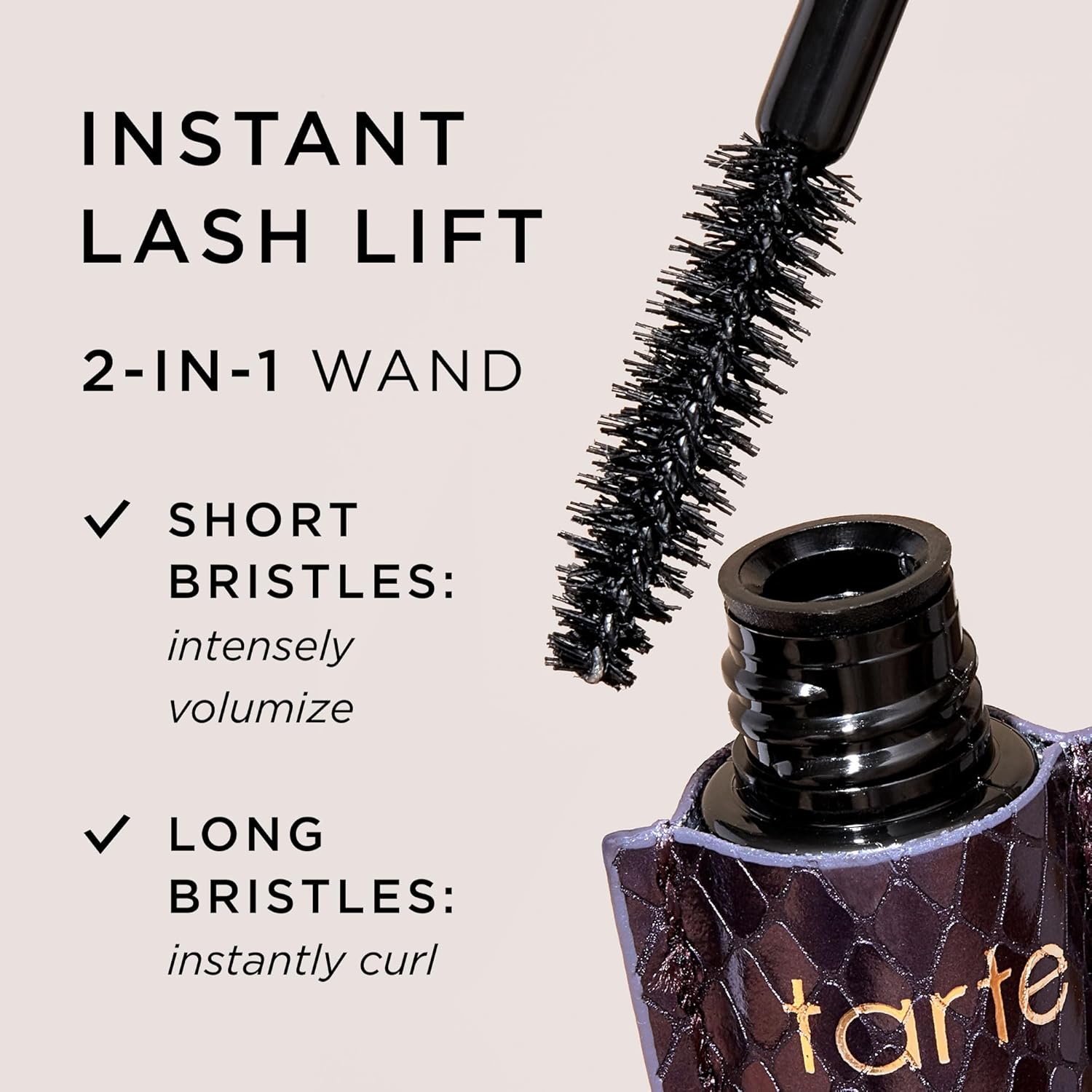 tarte lights, camera, lashes 4-in-1 mascara – Volume, Length, Curl & Conditioning for Fuller Looking Lashes, Smudge-Proof, Flake-Free, Longwear, Vegan & Cruelty Free
