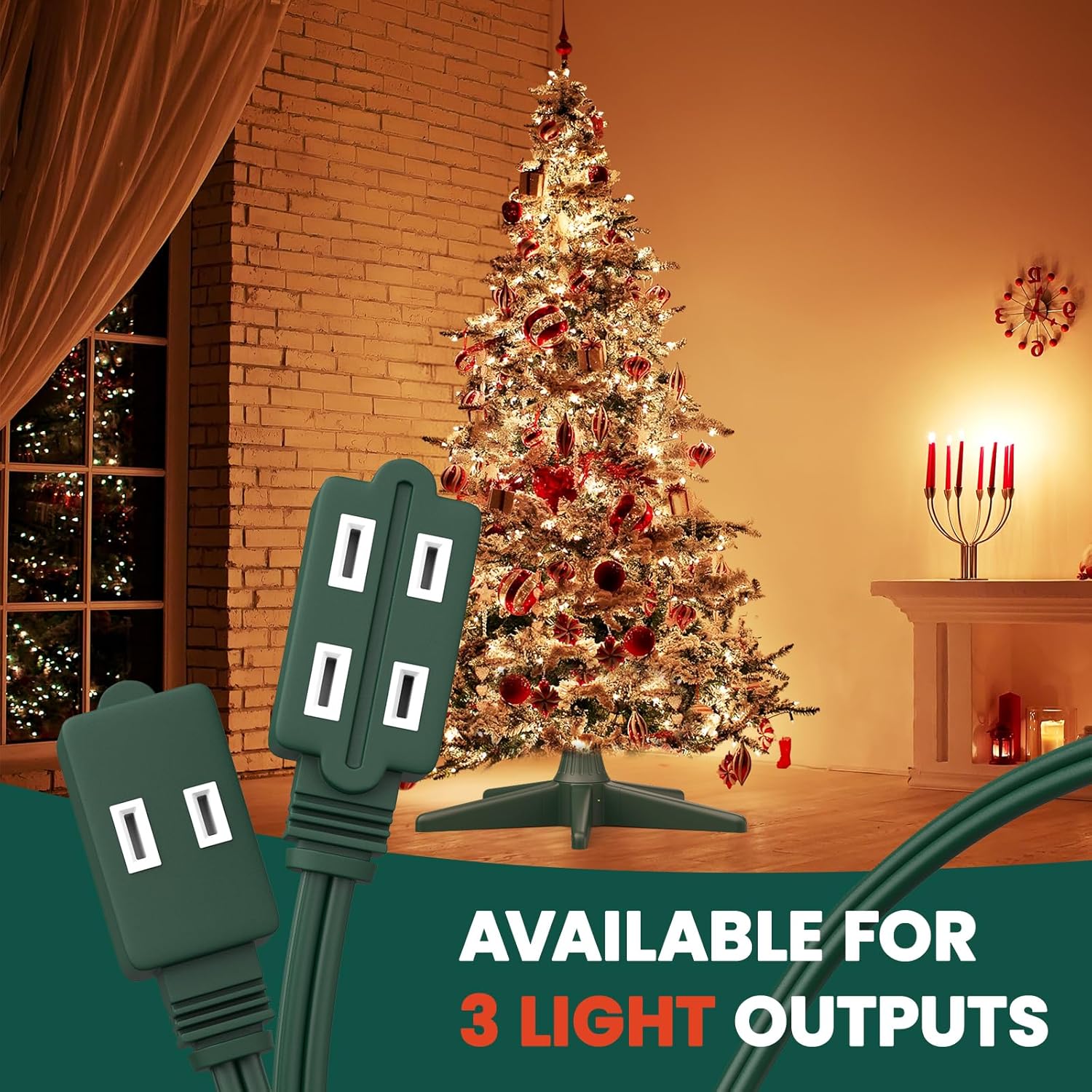 Rotating Christmas Tree Stand, Thickened ABS, Sturdy 5-Legged Design, Includes 3 Adapters & Sockets, Supports up to 7.8ft Rotating Tree Stand for Artificial Christmas Tree