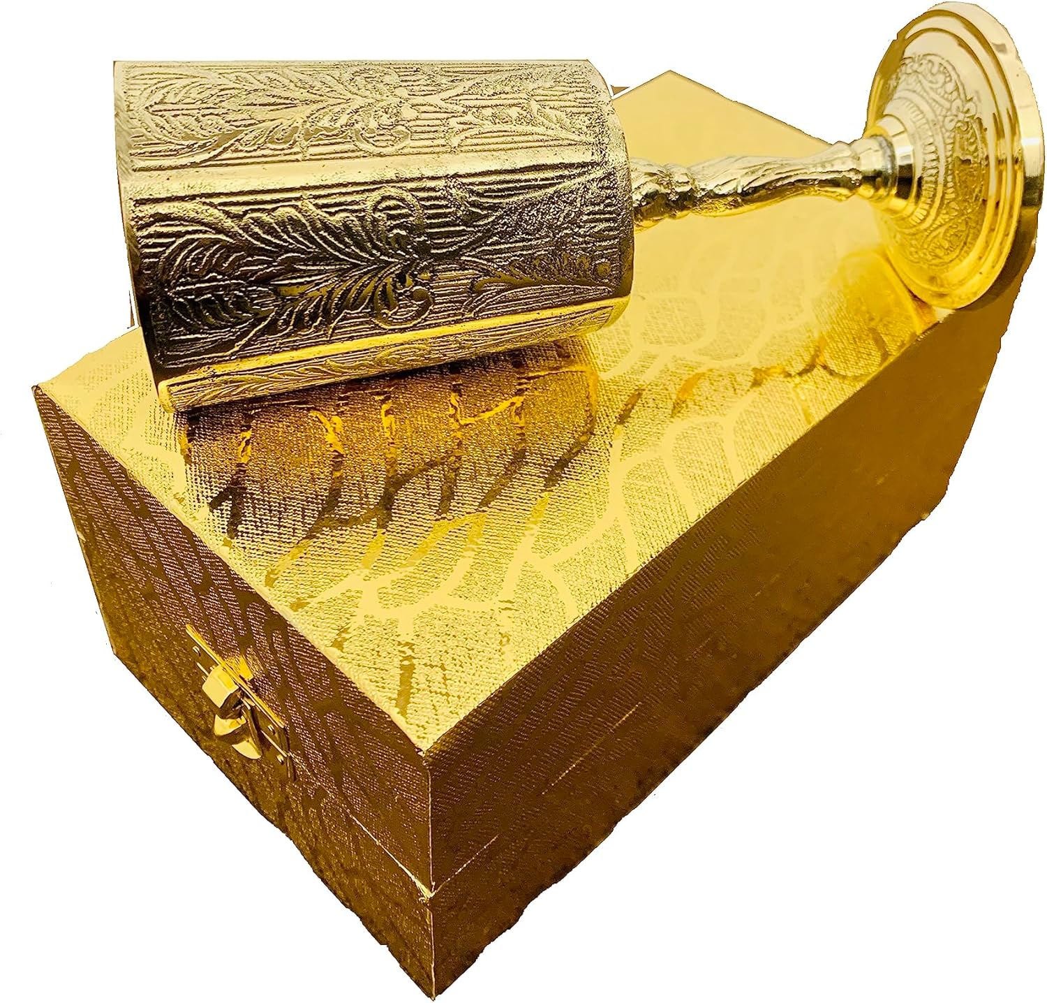 Vintage chalice Brass Wine Goblet With Box Wine Chalice Beautifull Goblet Brass Goblet Vintage Vessel