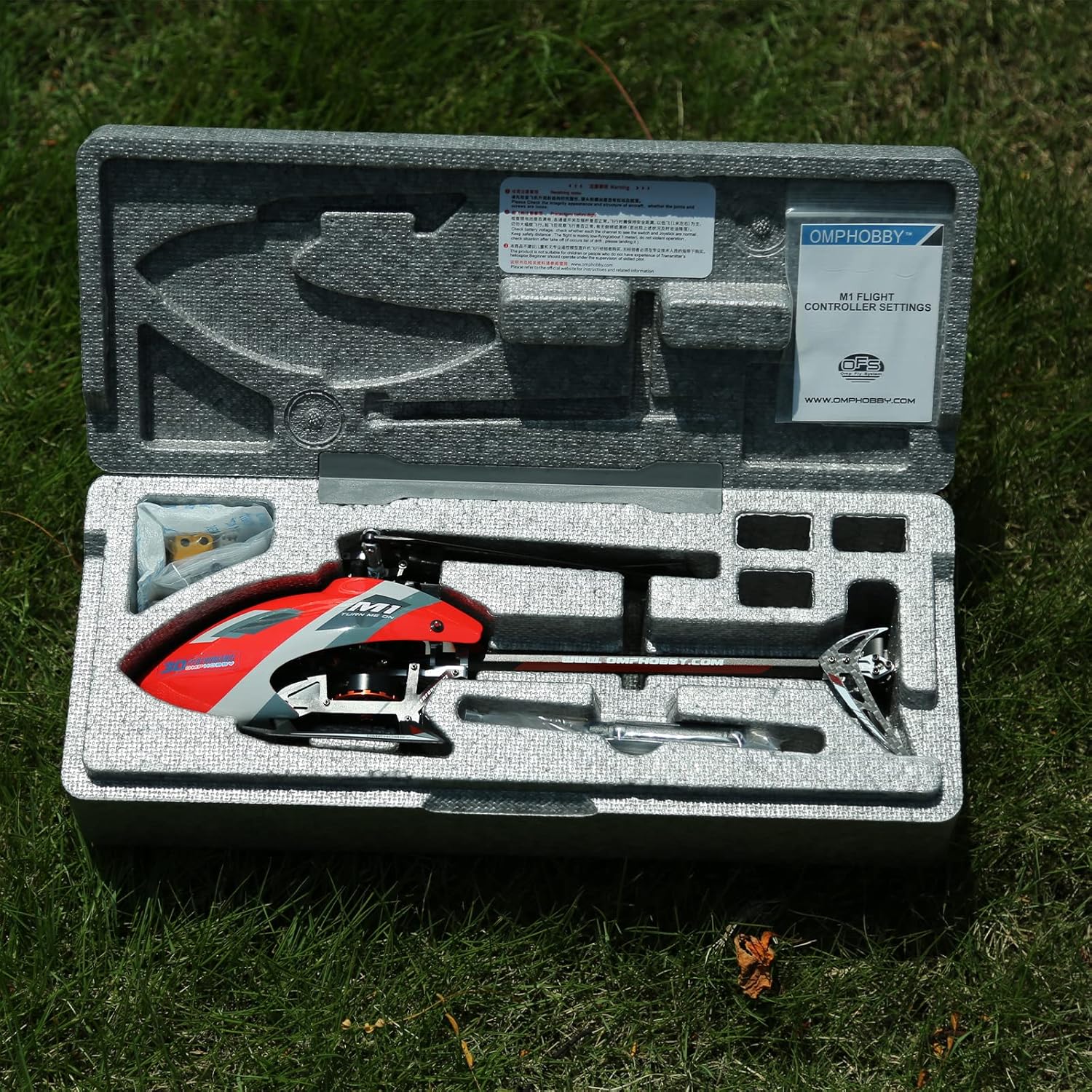 OMPHOBBY M1 EVO RC Helicopter for Adults with Dual Brushless Motors Direct-Drive 6 Channel, Professional 3D Flight Remote Control Heli for Peration Experienced Adult,BNF Version(OMP Protocol, White)