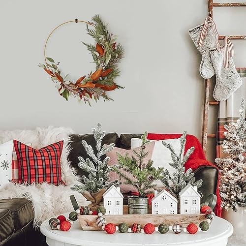 Miniatura 9 de 15 piezas de 12 pulgadas de metal con corona de aro floral para decoración de mesa con 15 soportes para tarjetas de lugar, anillos de aro dorados