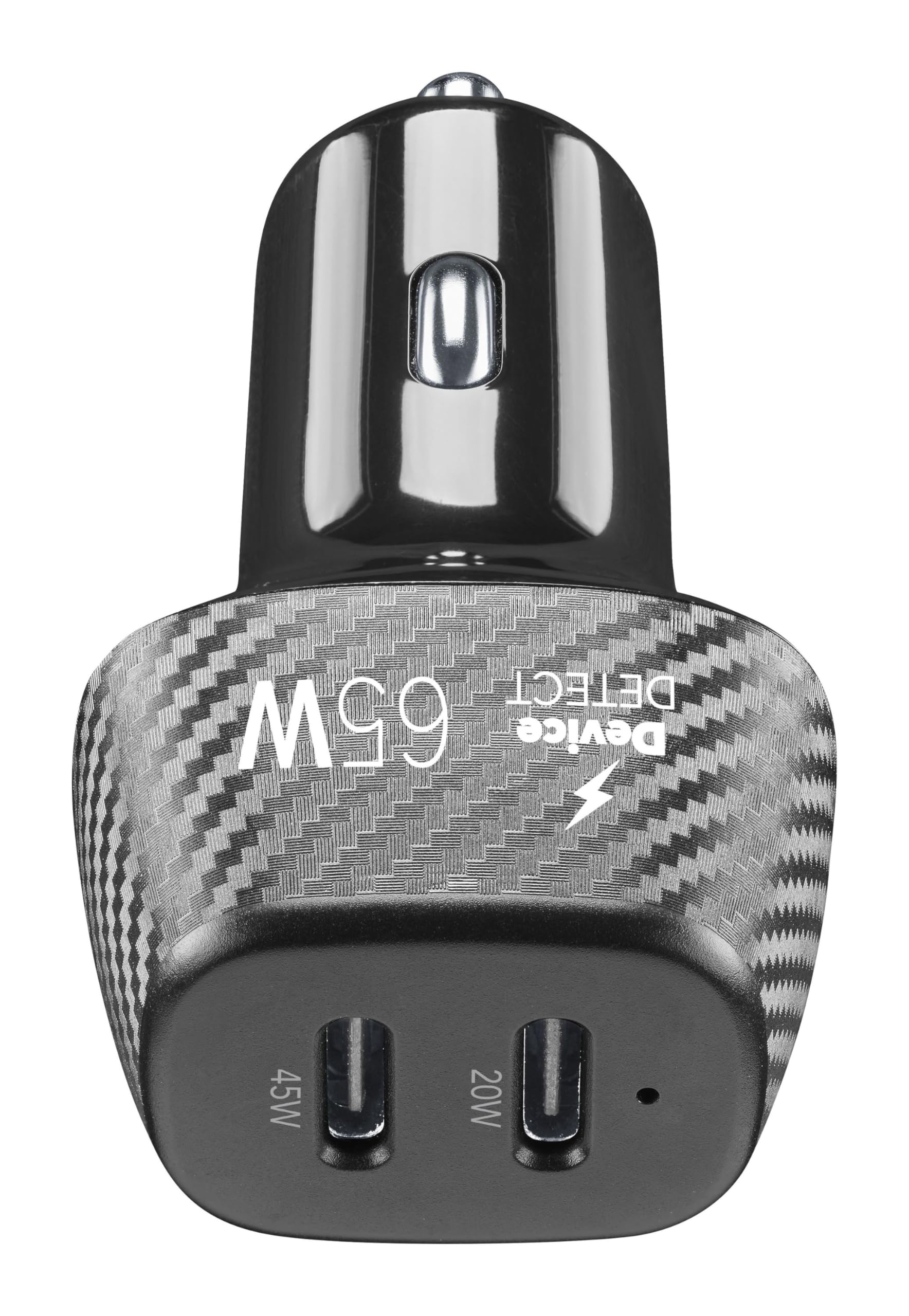 Cellularline - Car Power Hyper - Cargador de Coche de 2 Puertos - Potencia Total 65W - iPhone, Samsung, Xiaomi, OPPO y Otros Smartphones y Tablets - Negro