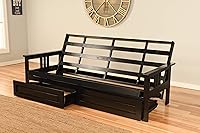 Vista 78 de MFD Futón Montana, Verde, Tela Madera, Colchón de ante de turba