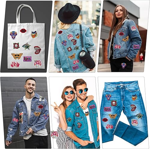 Miniatura 3 de Parche para planchar, parche con lentes con tigre, lindo y divertido parche de reparación bordado para planchar o coser, accesorios de bricolaje