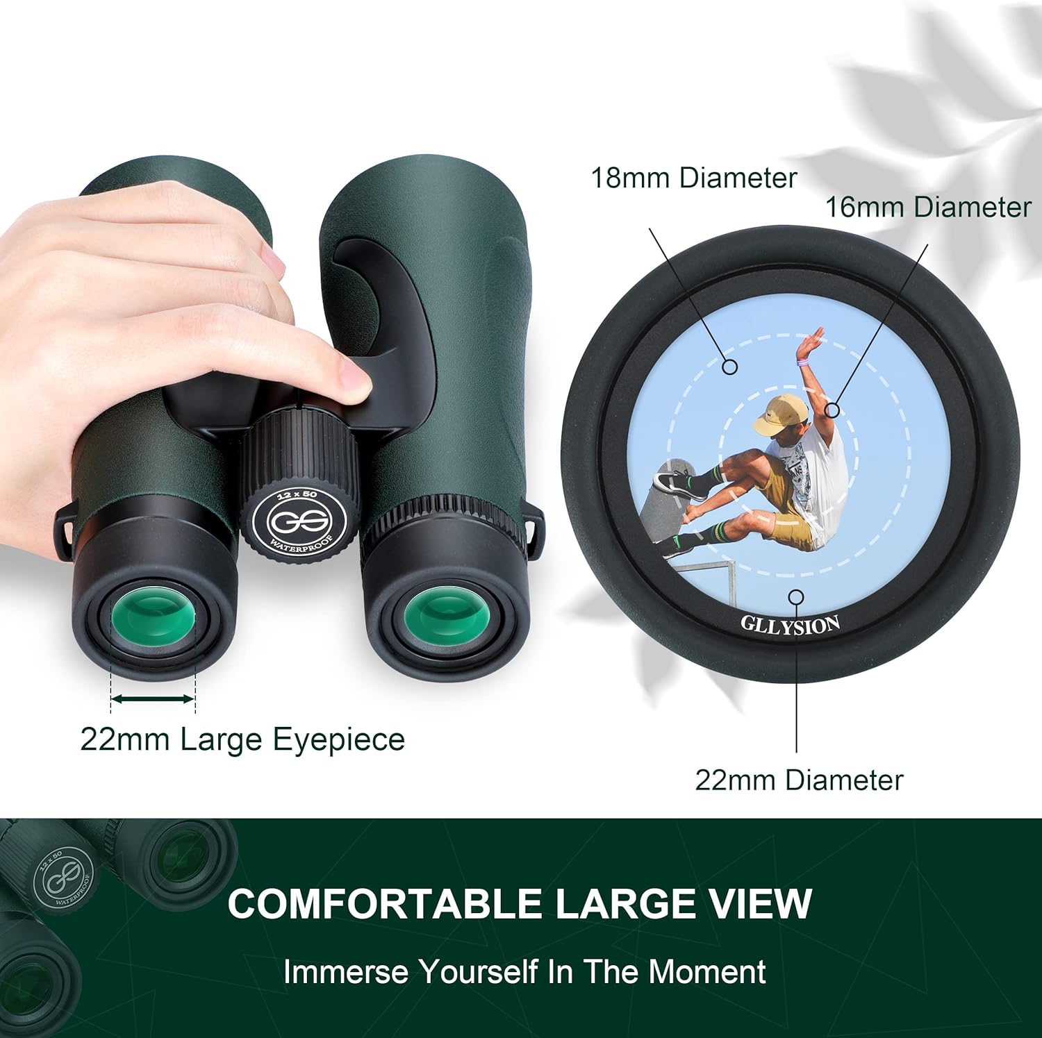 Overall, the 12X50 Professional HD Binoculars for Adults with Phone Adapter, High Power Binoculars with BaK4 prisms, Super Bright Lightweight & Waterproof Binoculars Perfect for Bird Watching, Hunting, Stargazing are an excellent choice for anyone looking for high-quality binoculars that can be used for a variety of outdoor activities. With their powerful magnification, superior image quality, and lightweight and waterproof construction, these binoculars are sure to be a valuable addition to any outdoor adventure. Description by ChatGPT.