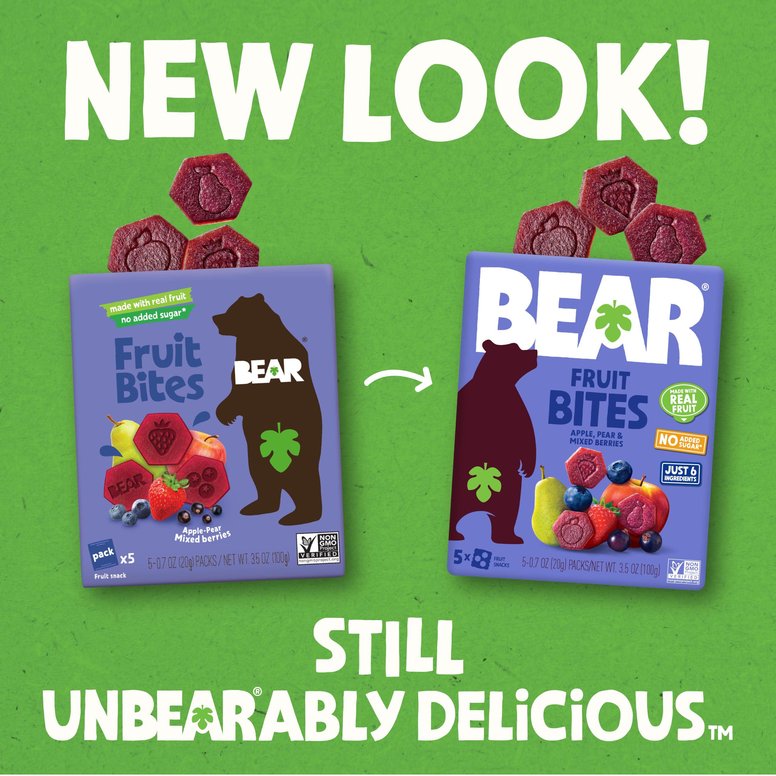 BEAR Mixed Berries Fruit Bites 5 Count, 3.5 OZ thumbnail 3