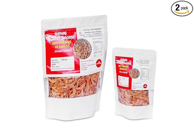 Lobsters Dry Prawns Headless/Cleaned COMBO PACK, 250+40, Pack of 1, (290gm)