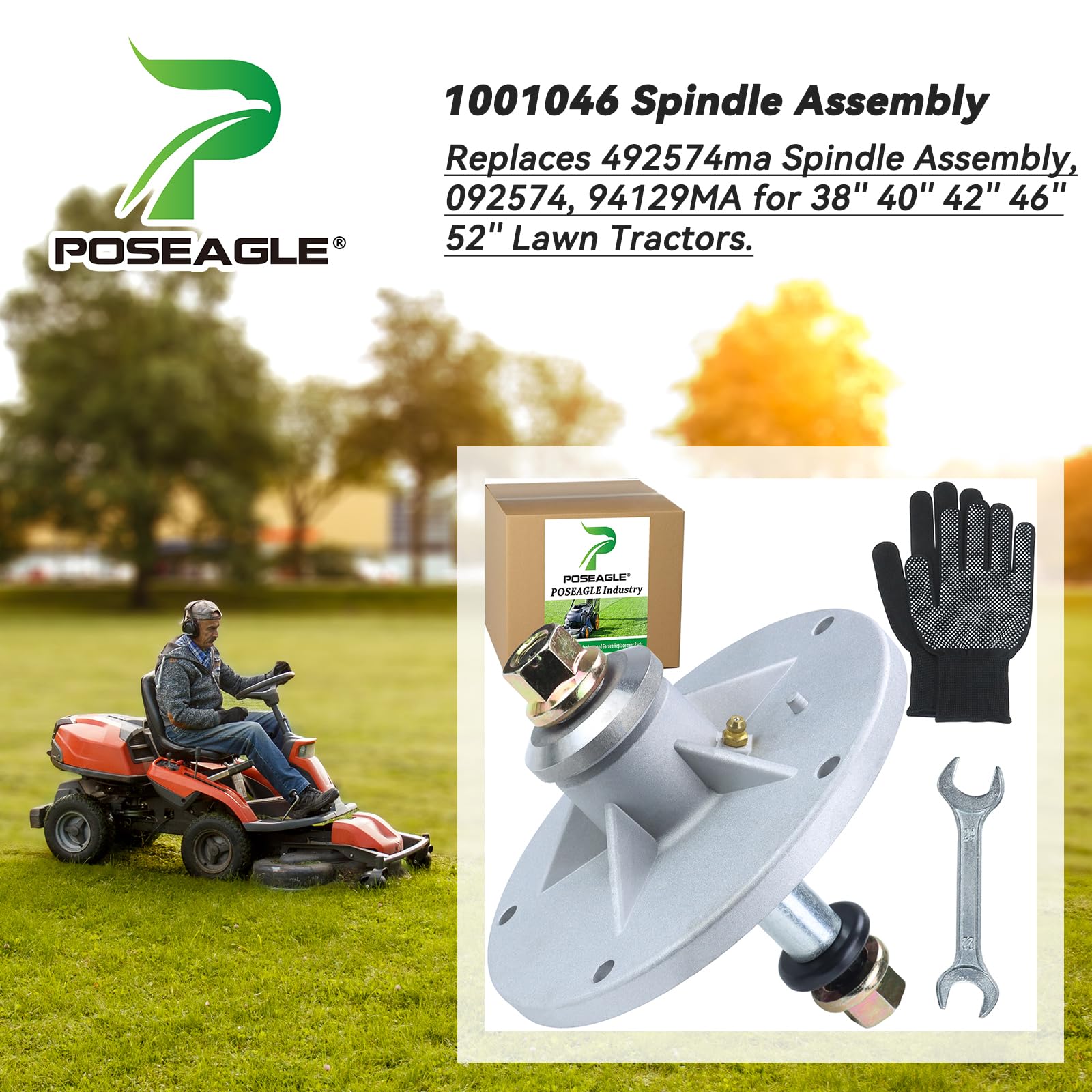 まーる Amazon.com : POSEAGLE Pre-Greased 1001046 Spindle Assembly